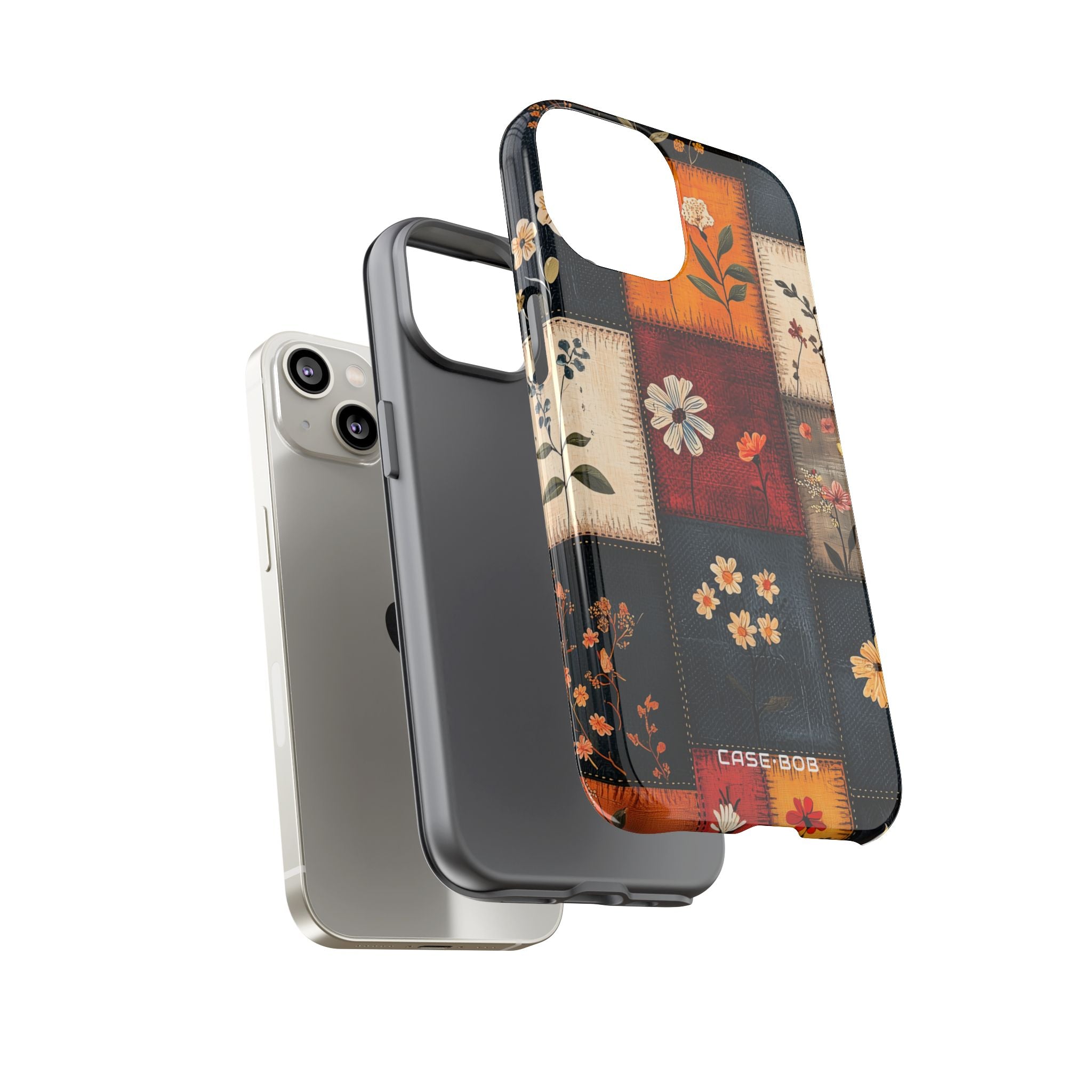 Patchwork Blooms iPhone 14 Case - Tough