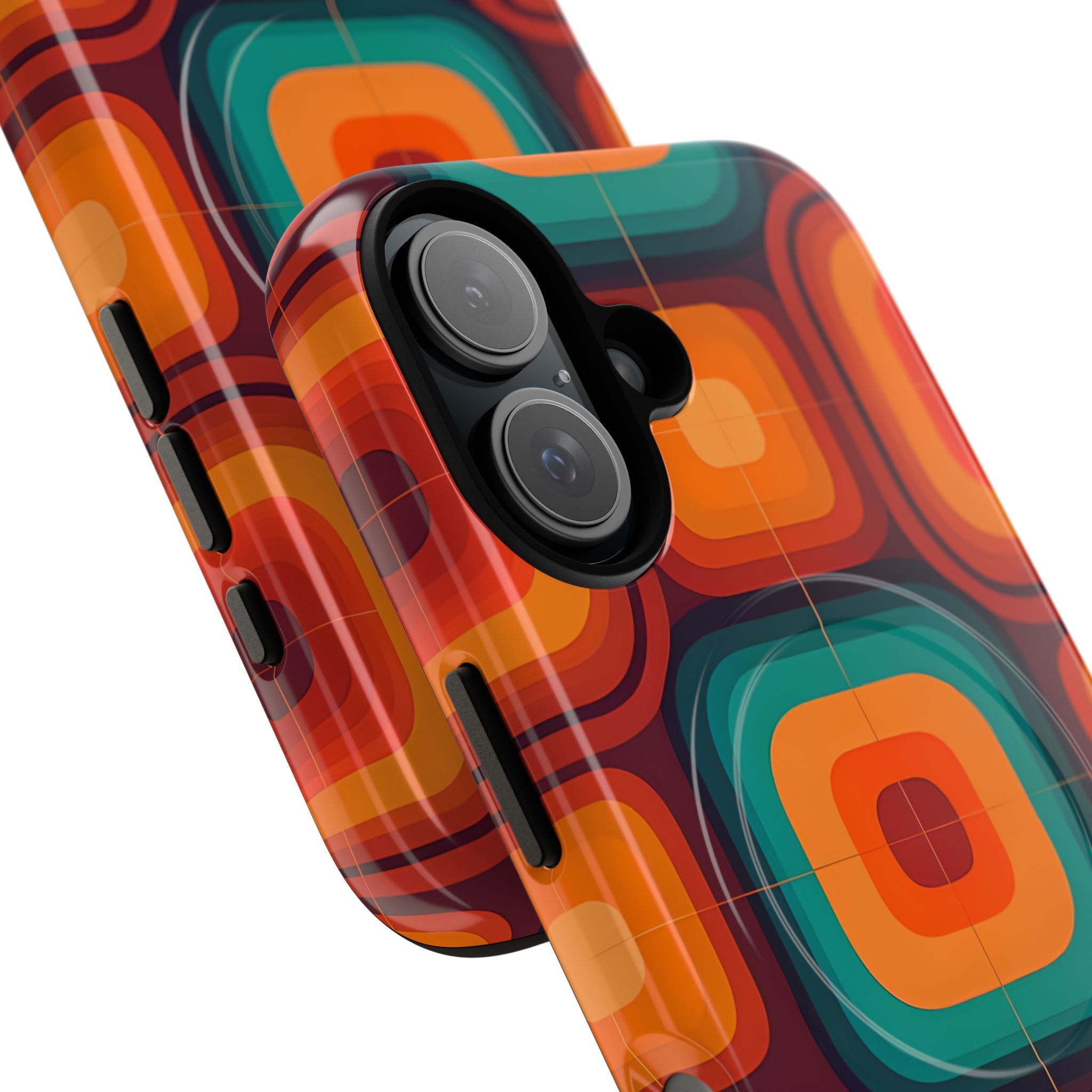 Retro 1970s Squares iPhone 16 - Tough+