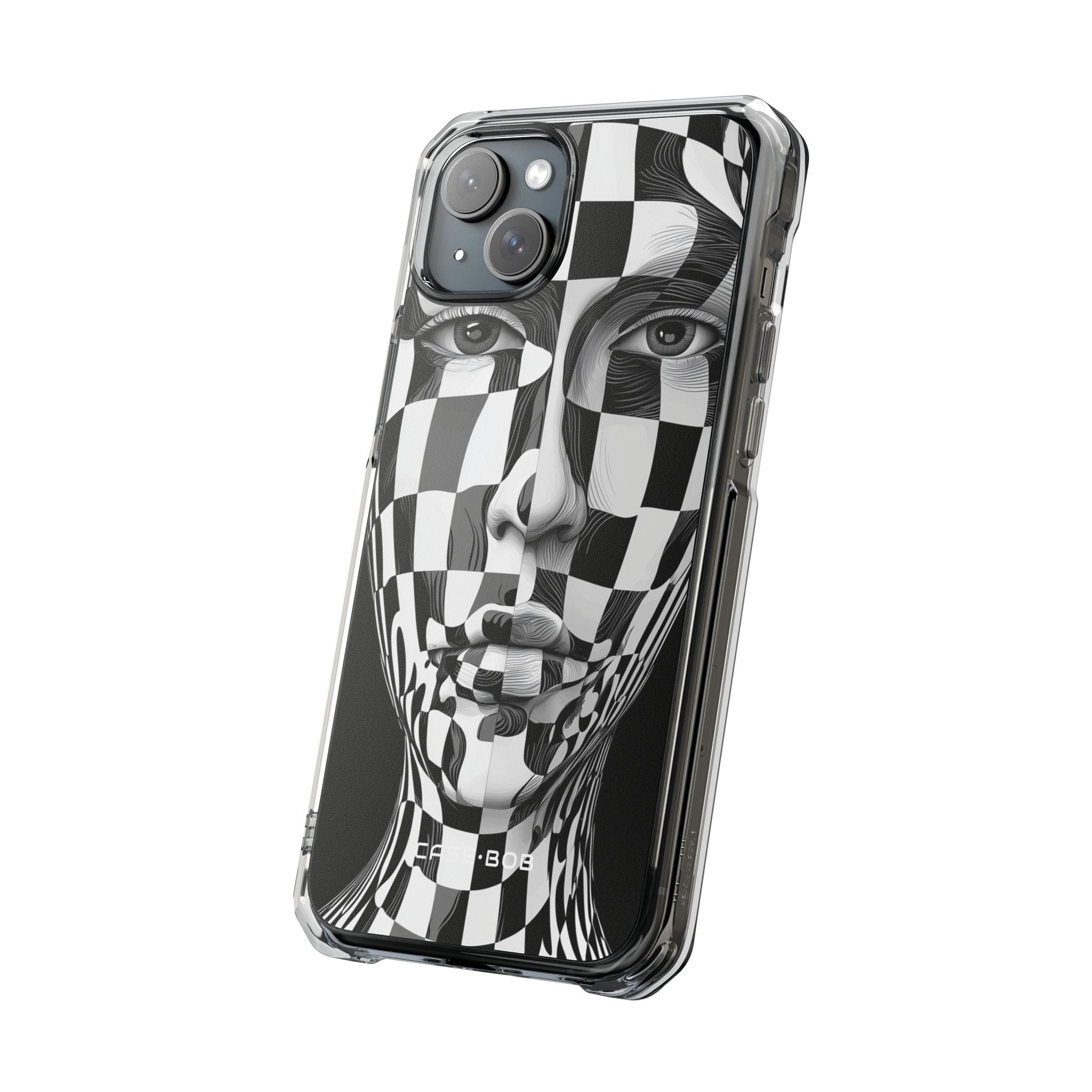 Checkered Face iPhone 15 Plus Case - Impact