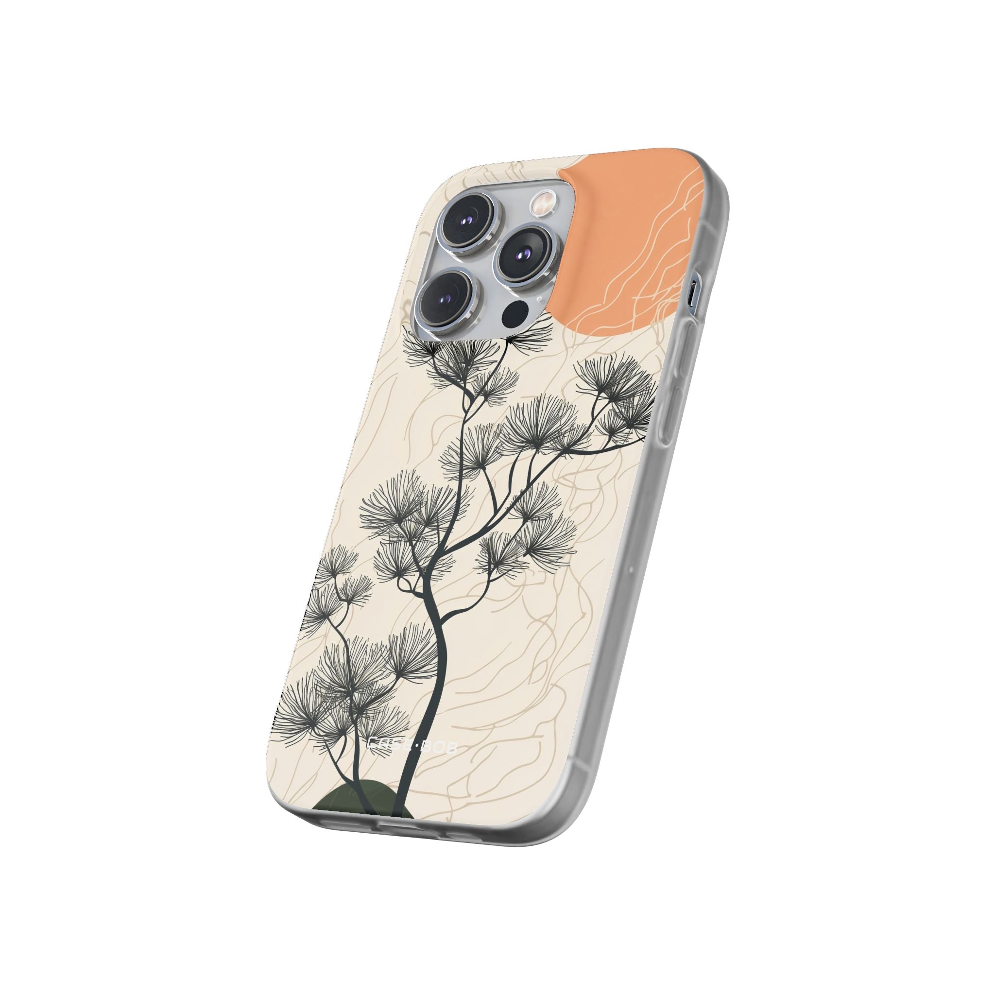 Spiky Tree Sunset iPhone 14 Pro Case - Soft