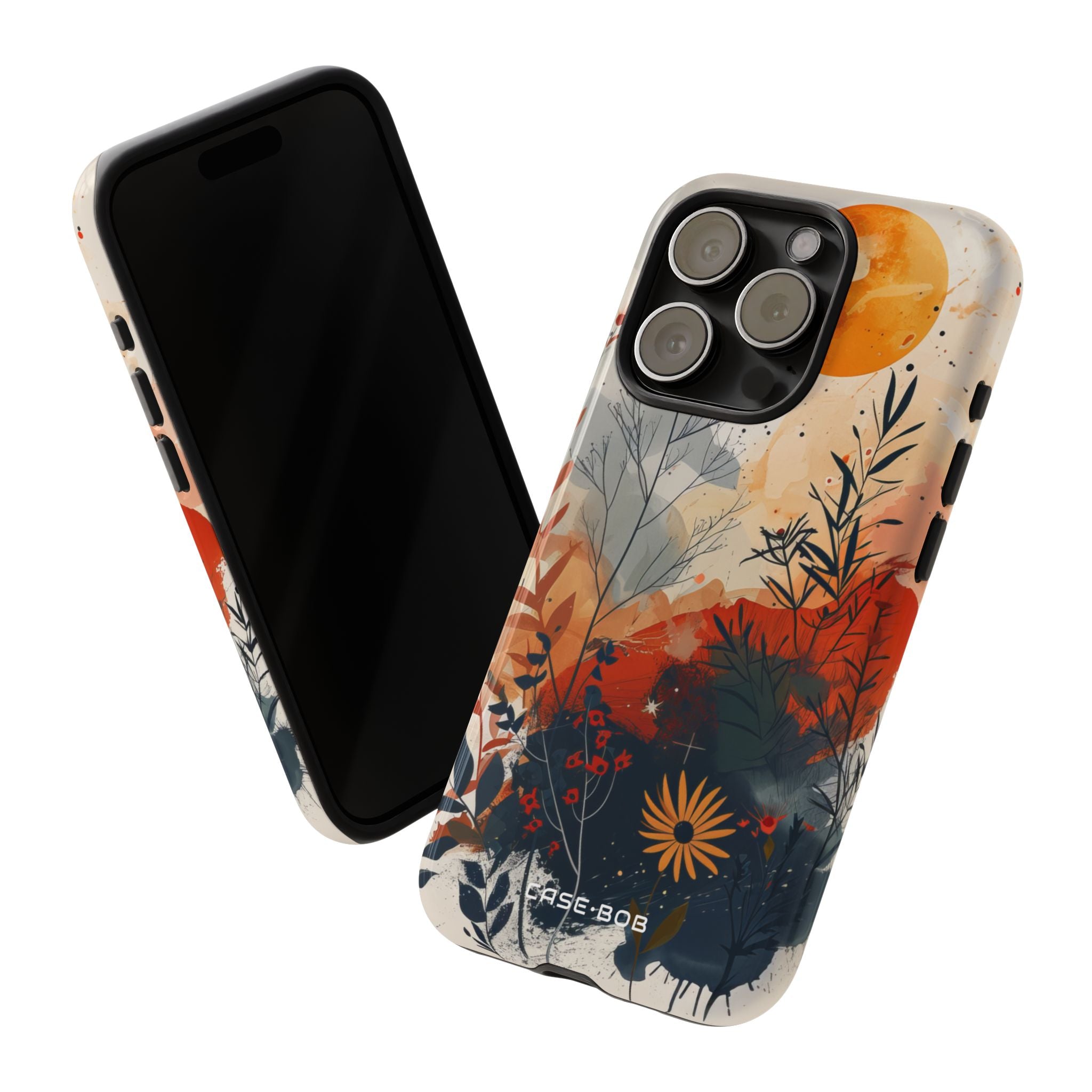 Orange Solstice iPhone 15 Pro Case - Tough