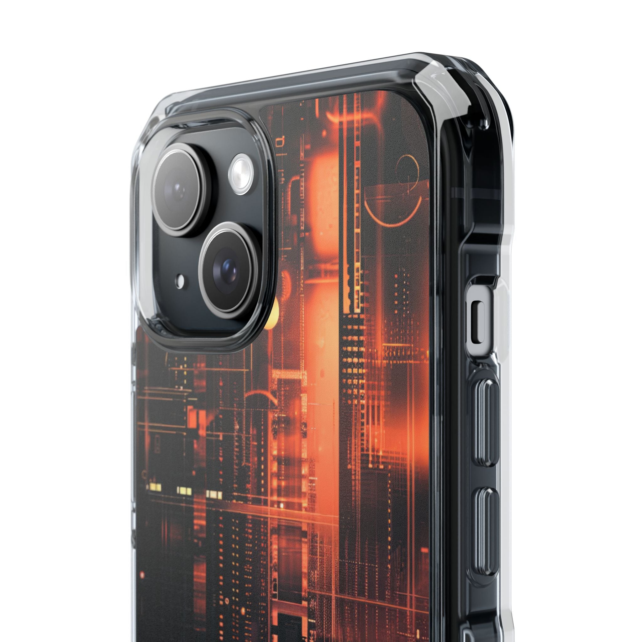 Neon Circuit Dreams iPhone 15 - Impact Clear+