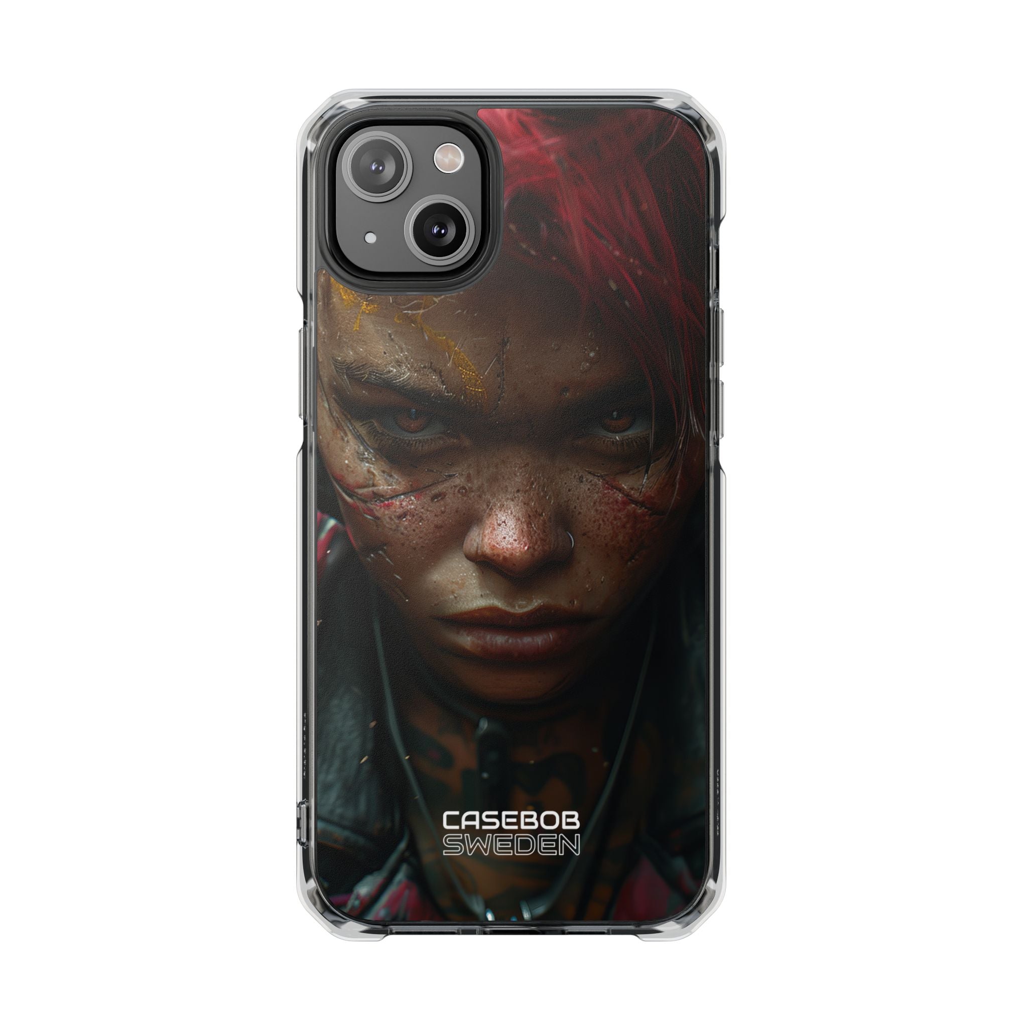 Cyberpunk Rebel Portrait iPhone 14 - Impact Clear+