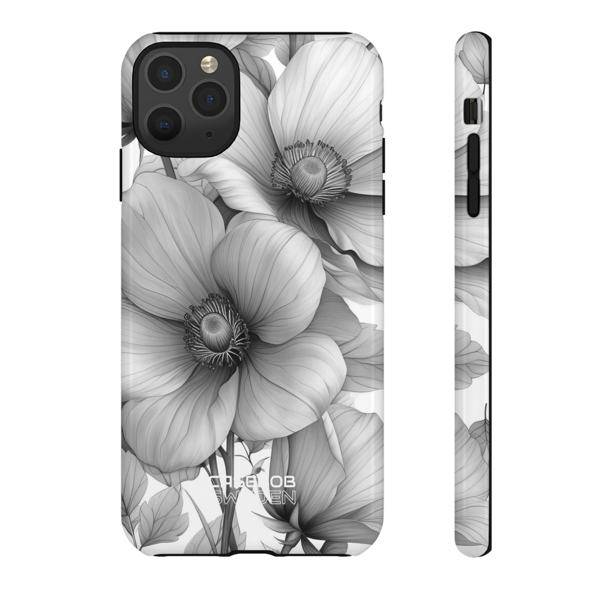 Grayscale Floral Harmony iPhone 11 - Tough
