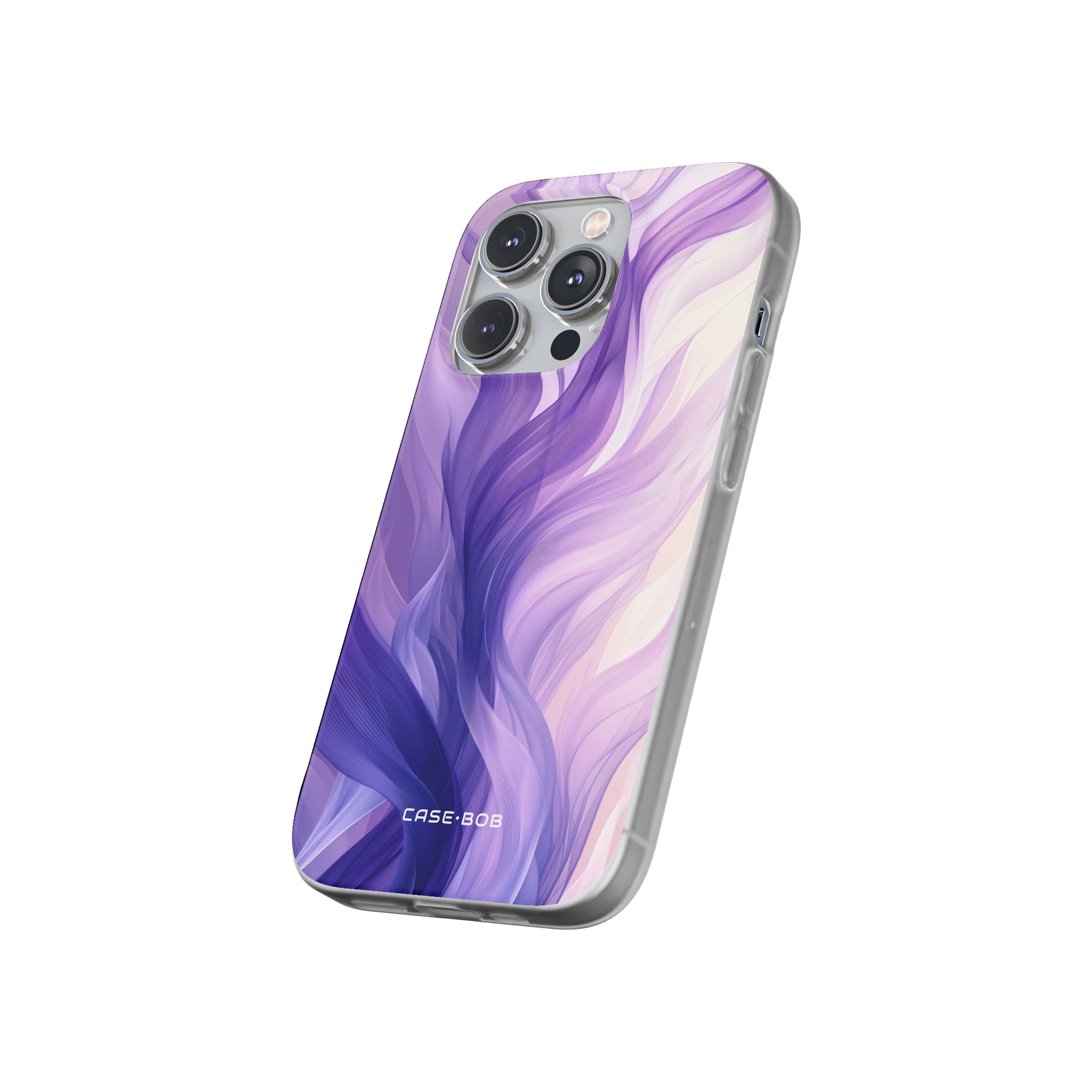 Purple Ribbon Waves iPhone 14 Pro Case - Soft