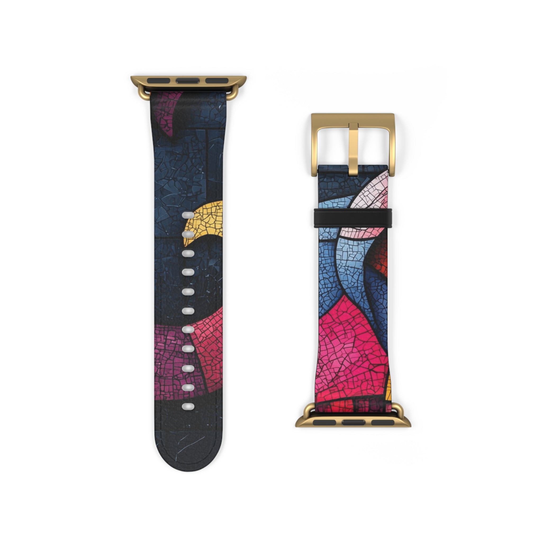 Blue Mosaic Elephant - Watch Band