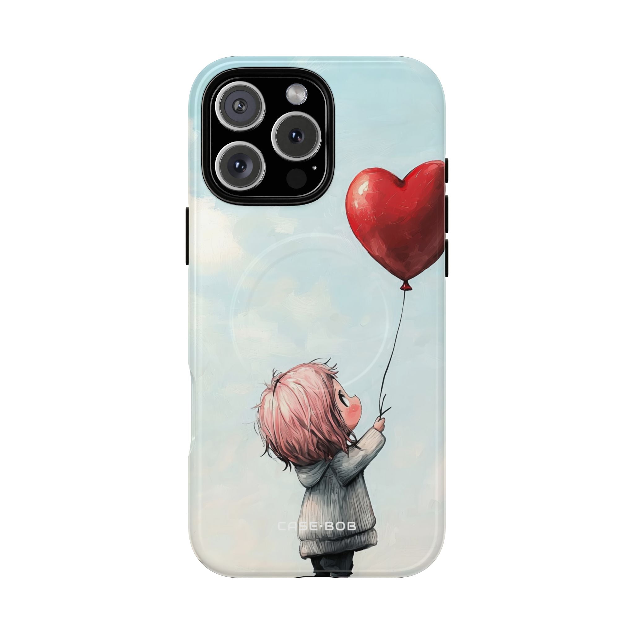 Heart Balloon Glow iPhone 16 Pro Max Case - Tough+