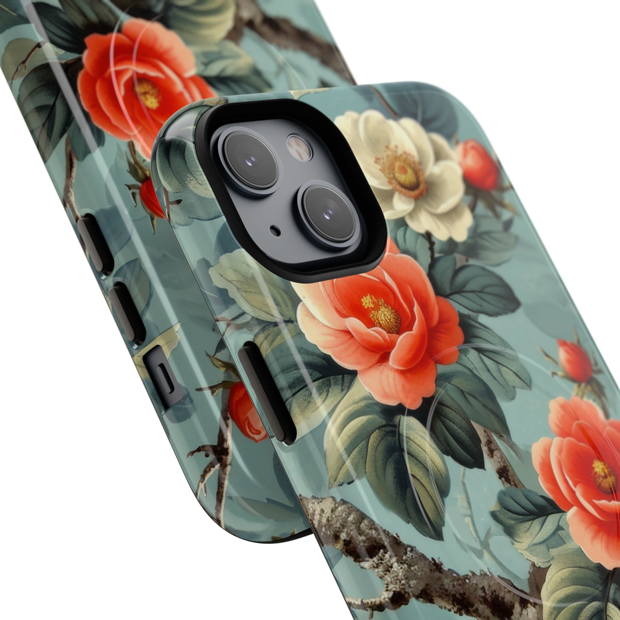 Coral Blossom Tapestry iPhone 14 - Tough+