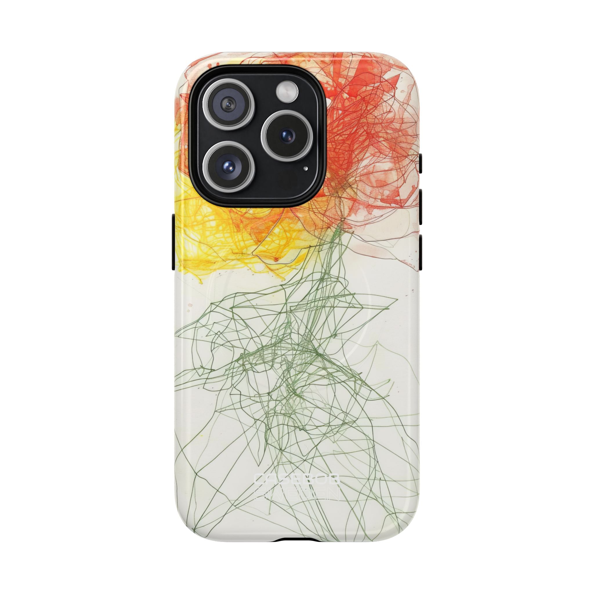 Fiery Blossom Tangle iPhone 15 - Tough+