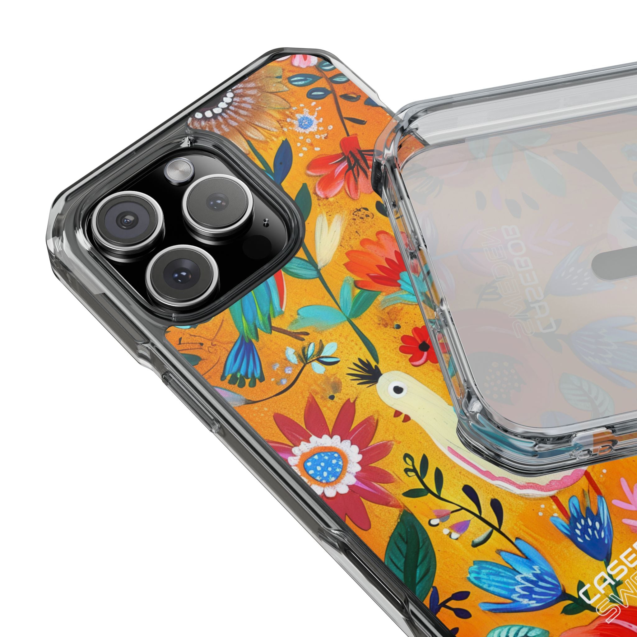 Whimsical Birds Garden iPhone 16 - Impact Clear+