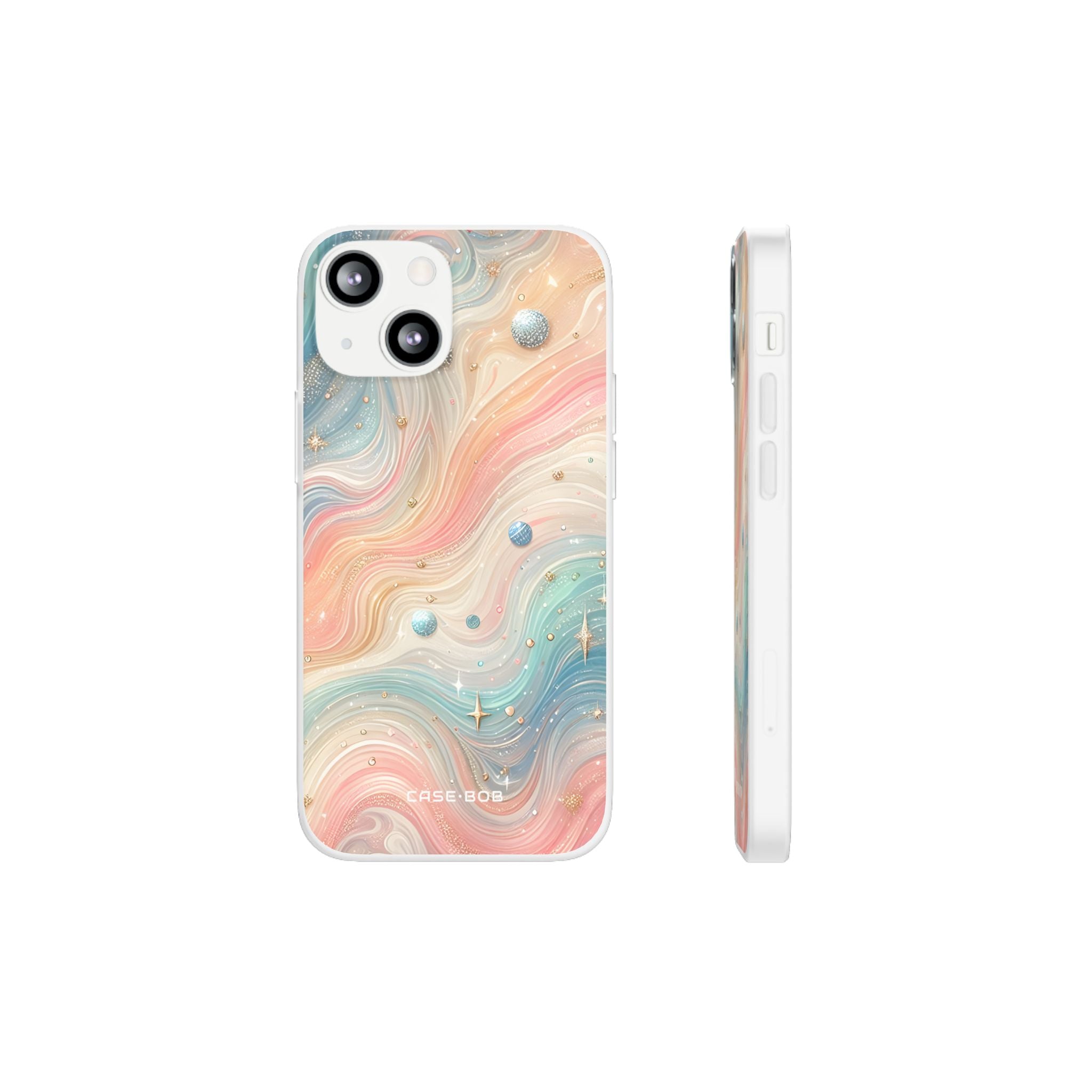 Iridescent Swirls iPhone 13 mini Case - Soft