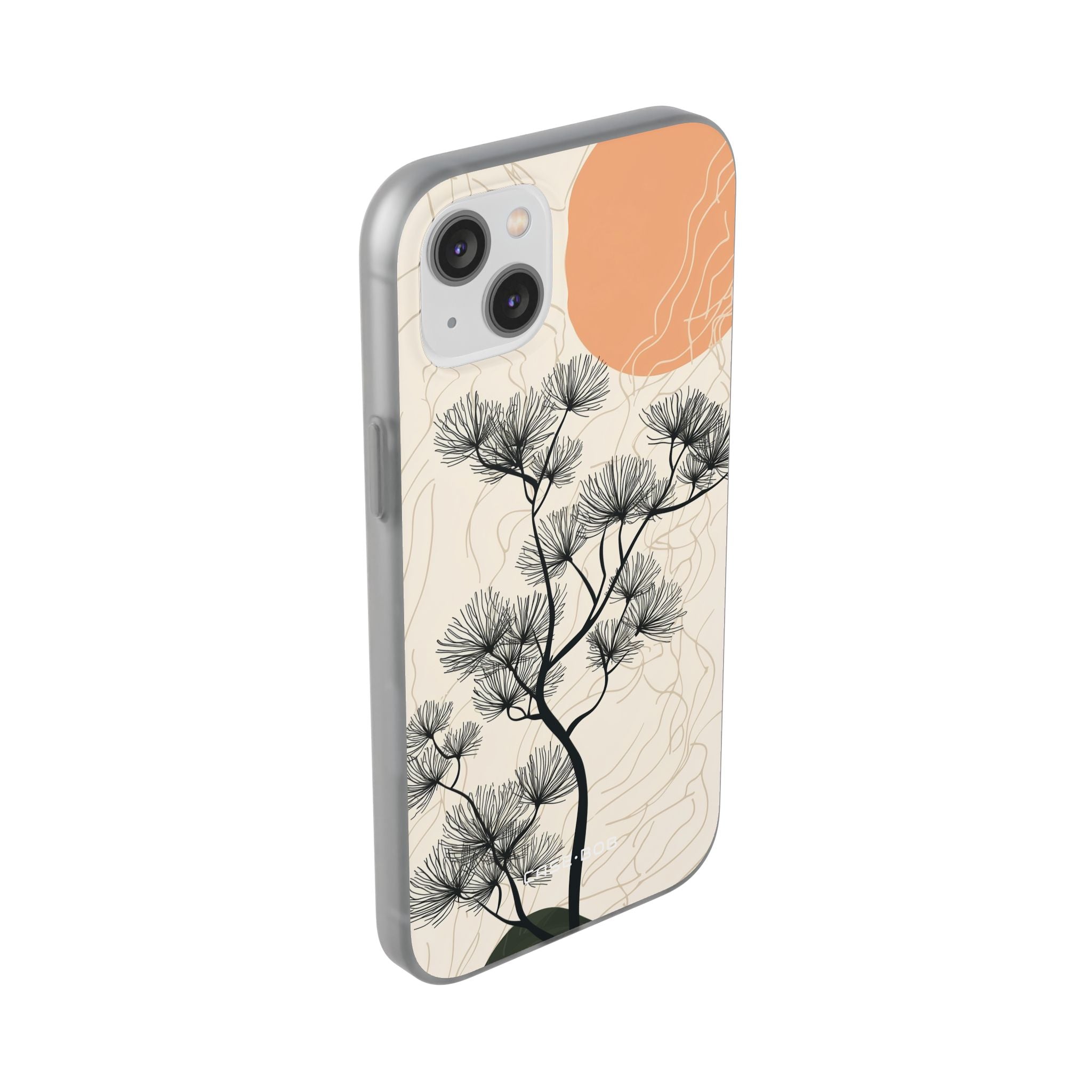 Spiky Tree Sunset iPhone 14 Plus Case - Soft