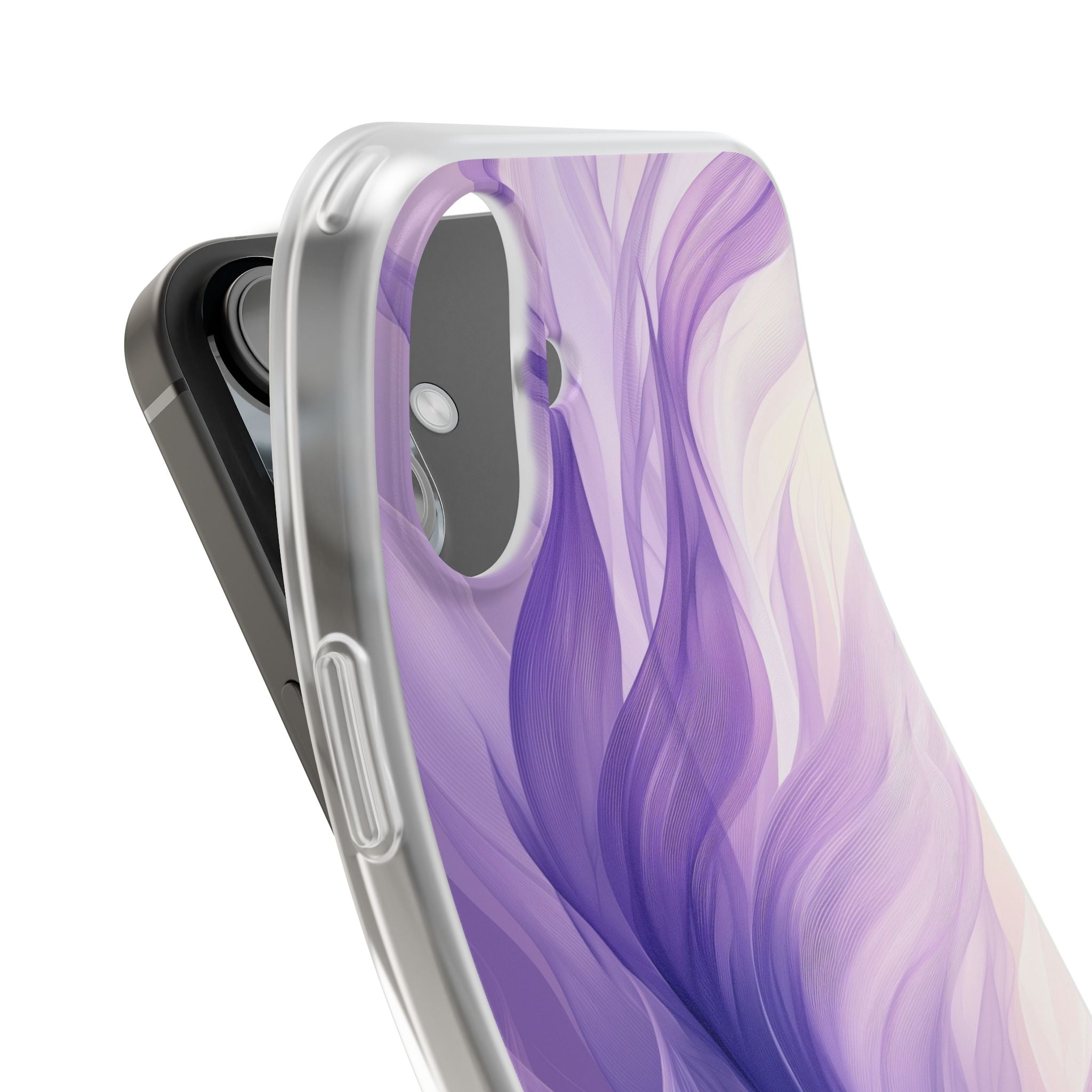 Purple Ribbon Waves iPhone 16 Plus Case - Soft