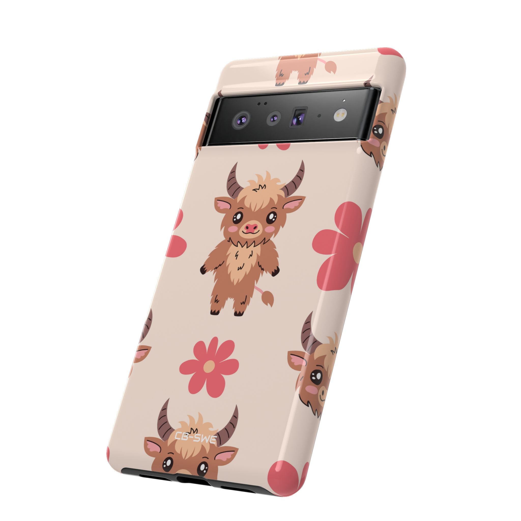 Cute Cattle & Flowers - Google Pixel Case