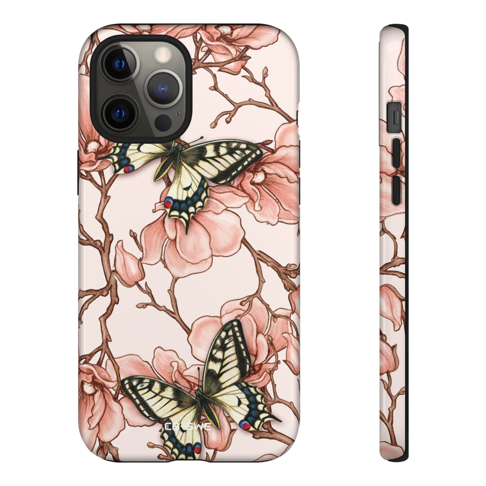 Butterflies and Magnolias Harmony - iPhone Case