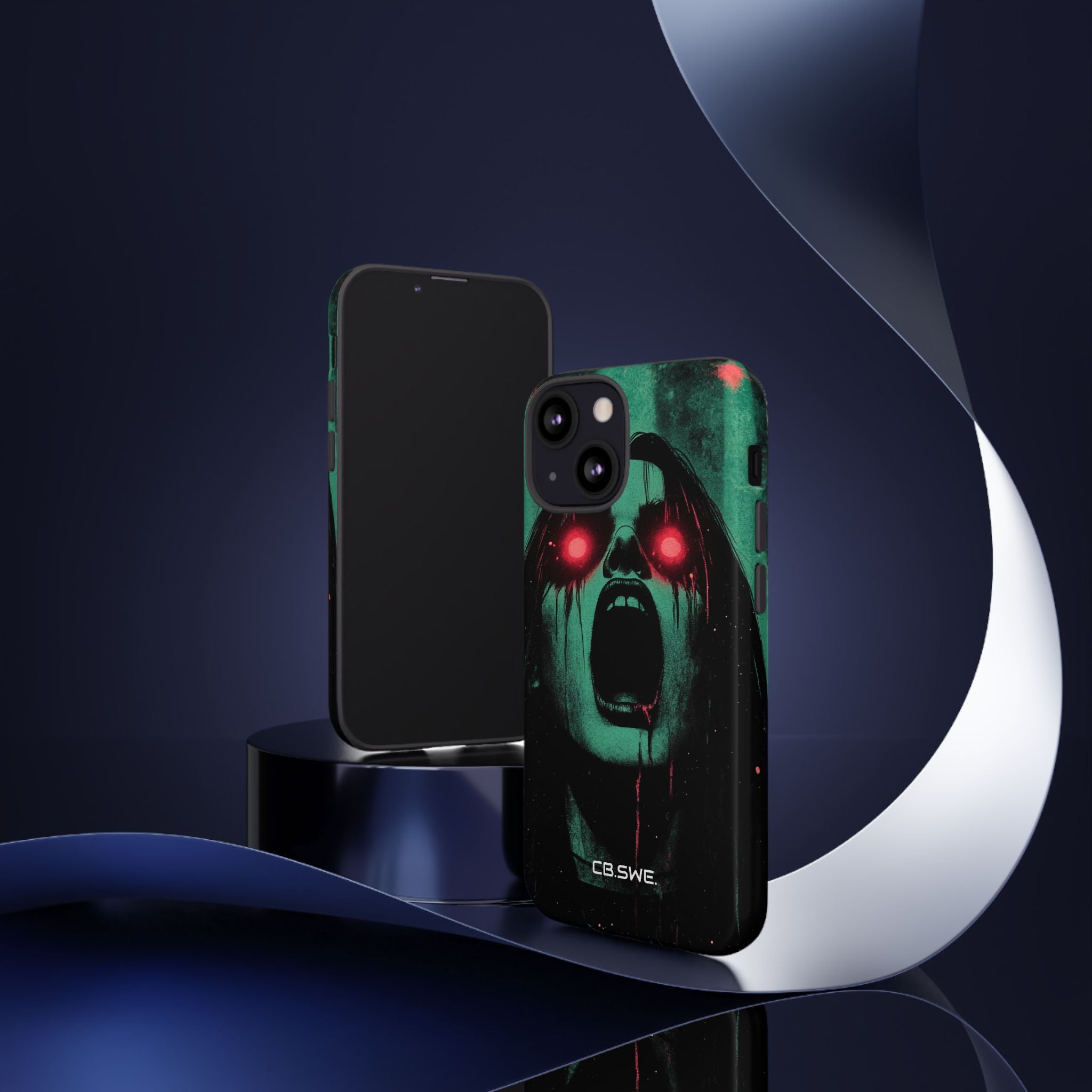 Horror poster woman glowing red eyes iPhone 13 - Tough