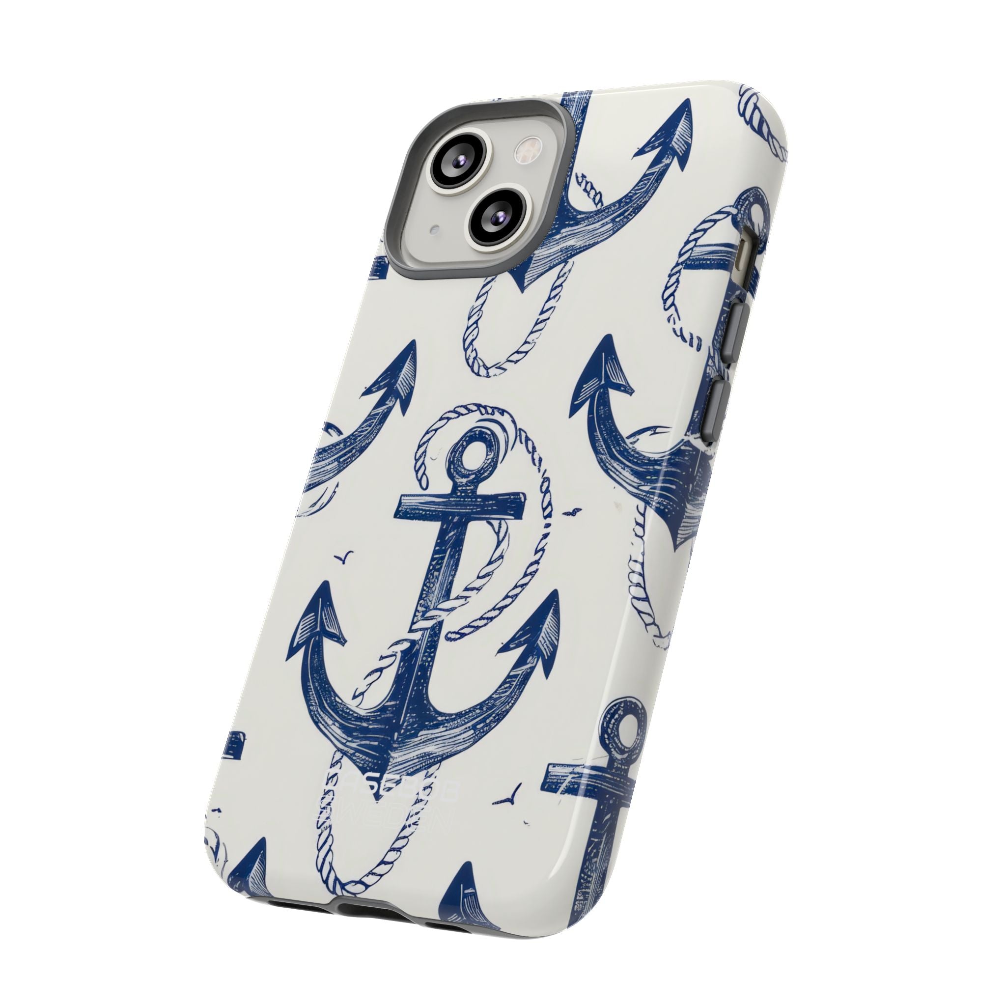 Arazzo con ancora blu navy iPhone 14 - Tough