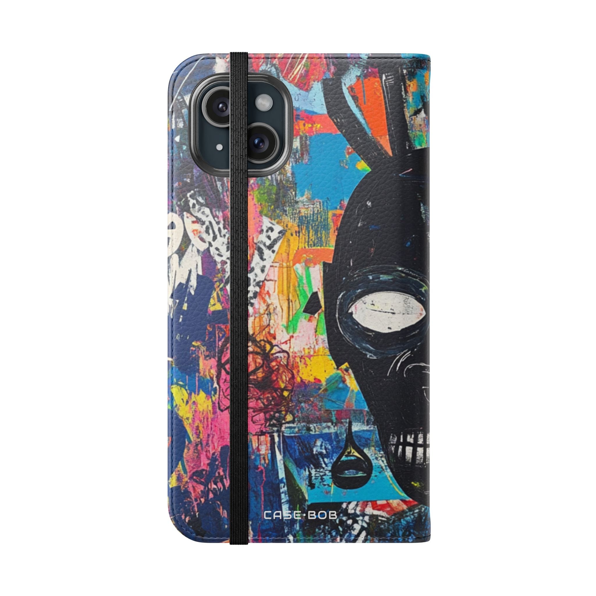 Neon Skull Burst - iPhone 15 Plus Case - Wallet