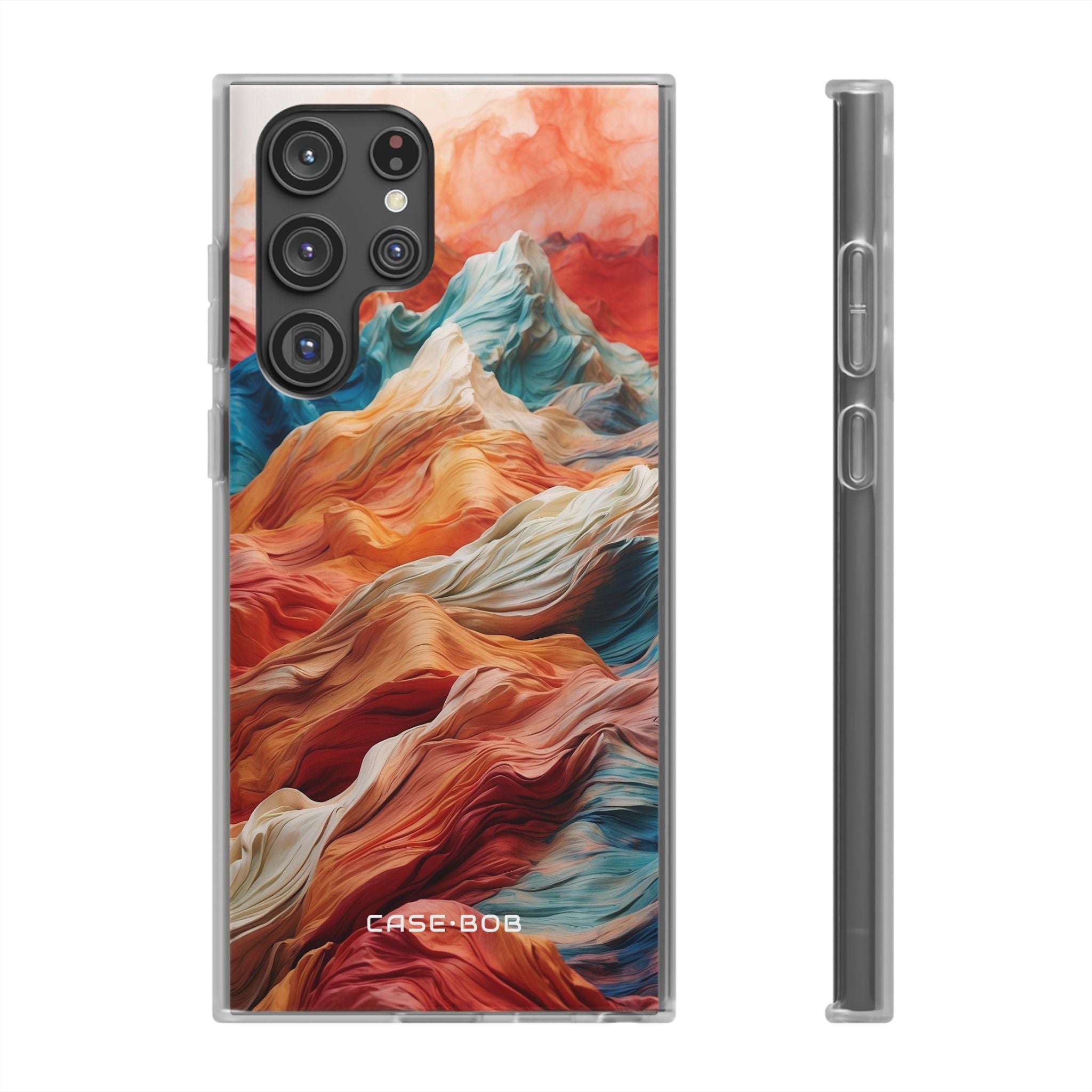 Fabric Peaks Cream Samsung S22 Ultra Case - Soft