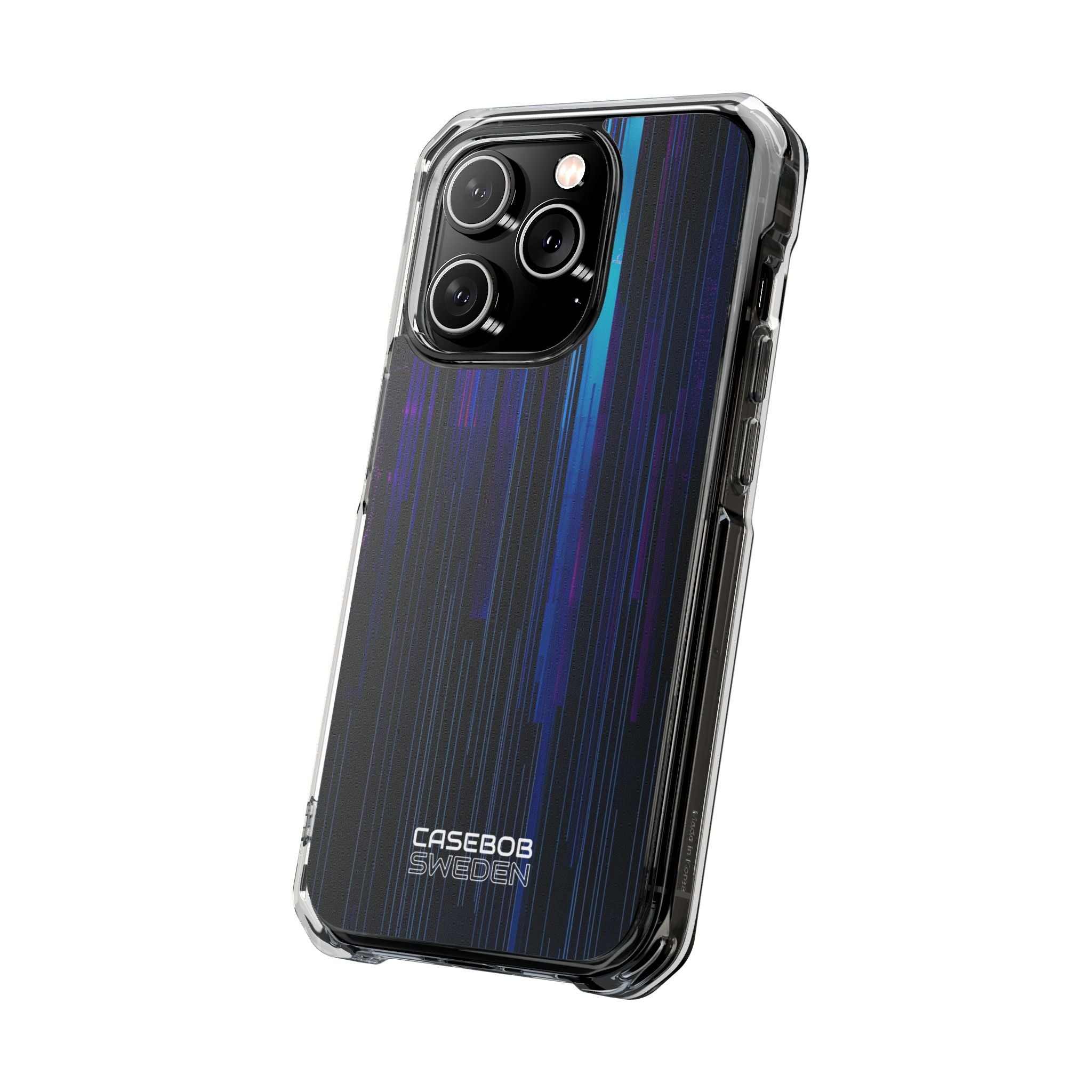 Neon Glitch Stripes iPhone 14 - Impact Clear+