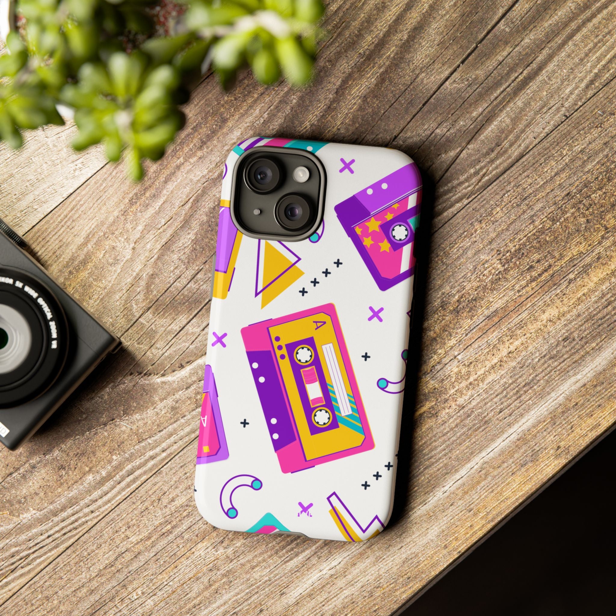 Retro Cassette Chaos - iPhone Case