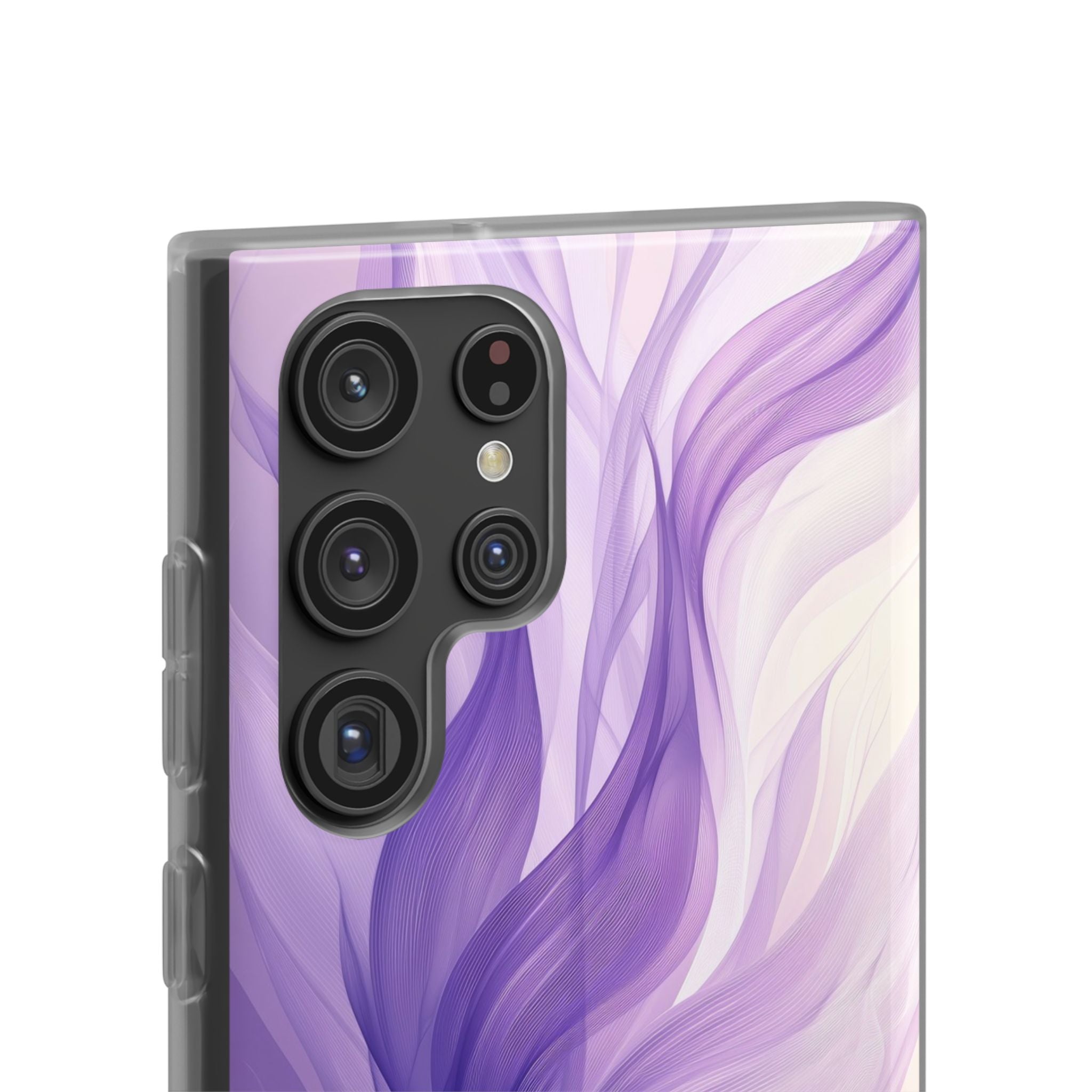 Purple Ribbon Waves Samsung S22 Ultra Case - Soft