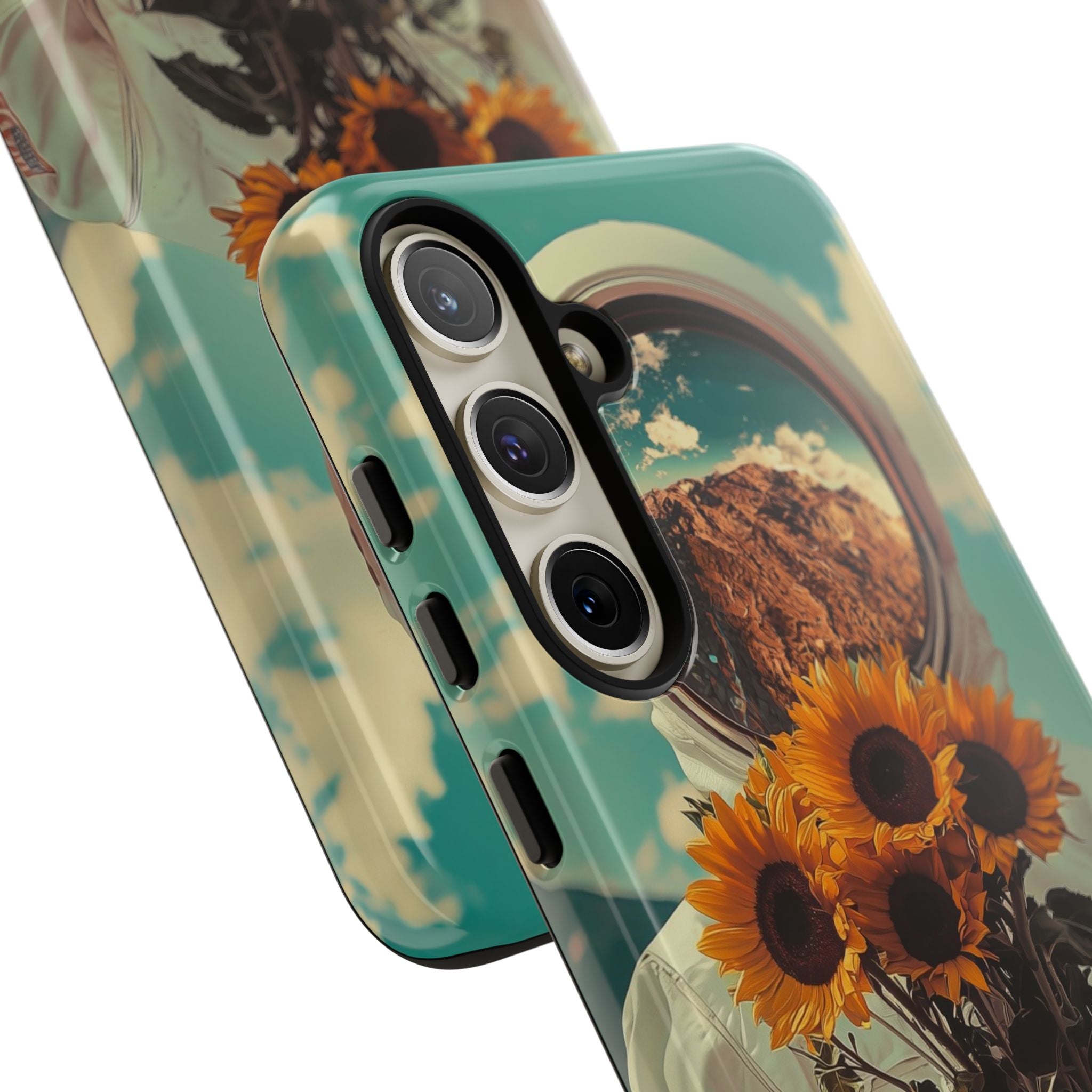 Sunflower Astronaut Samsung S24 Plus Case - Tough