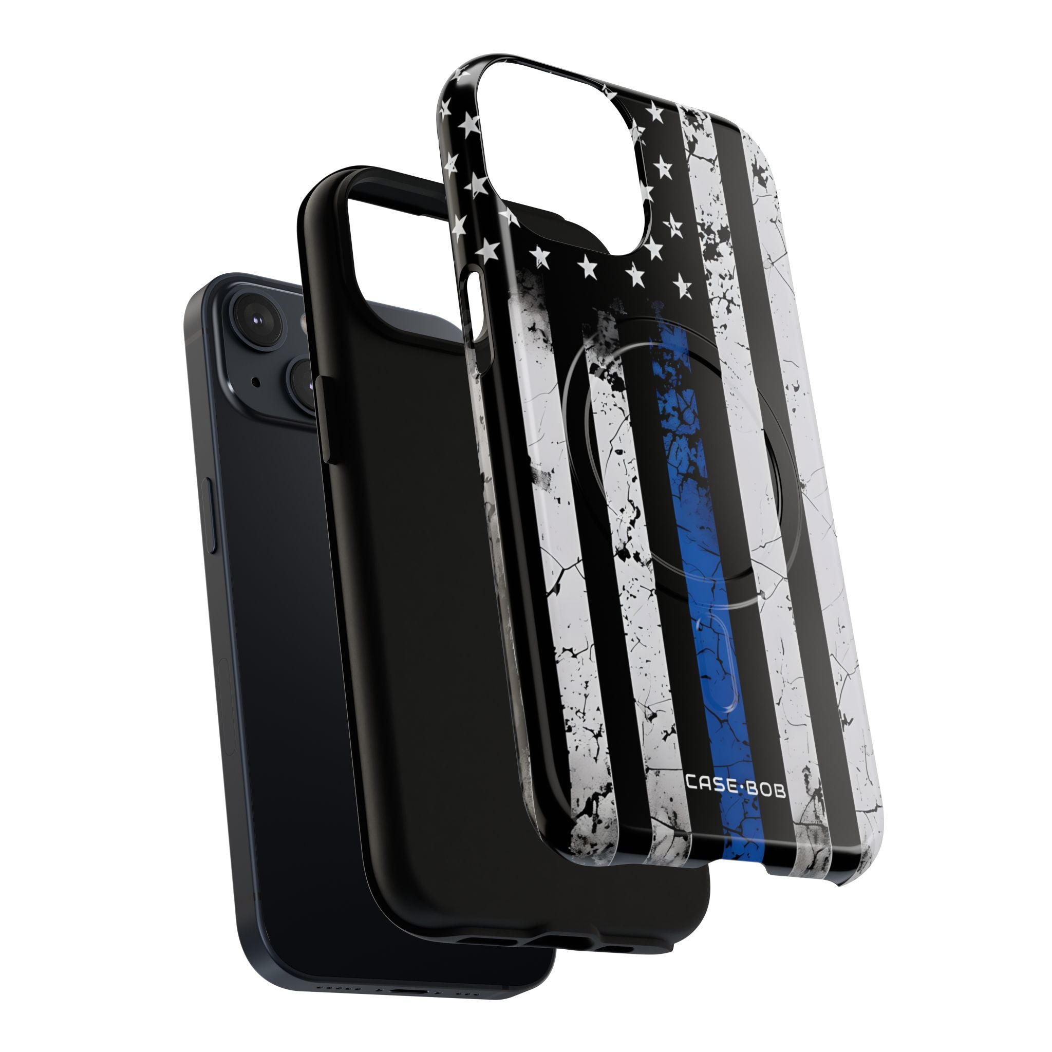 Blue Stripe Flag iPhone 14 Case - Tough+