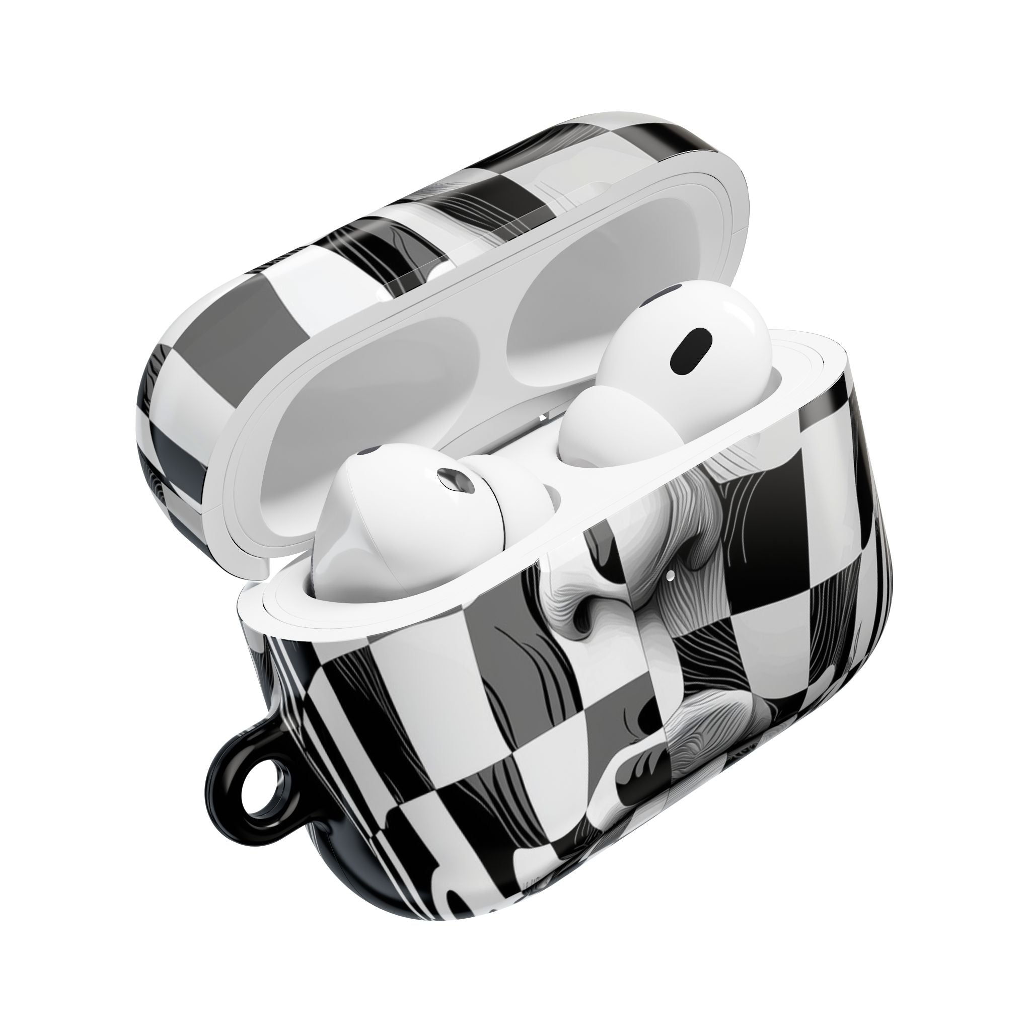 Mirrored Checkerboard Face - AirPods Case