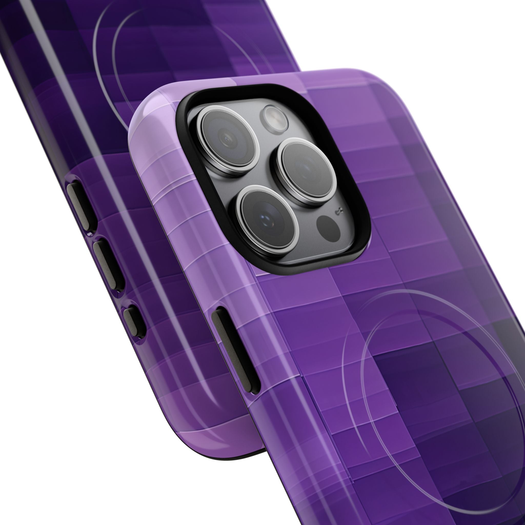 Purple Horizon Grid iPhone 15 - Tough+