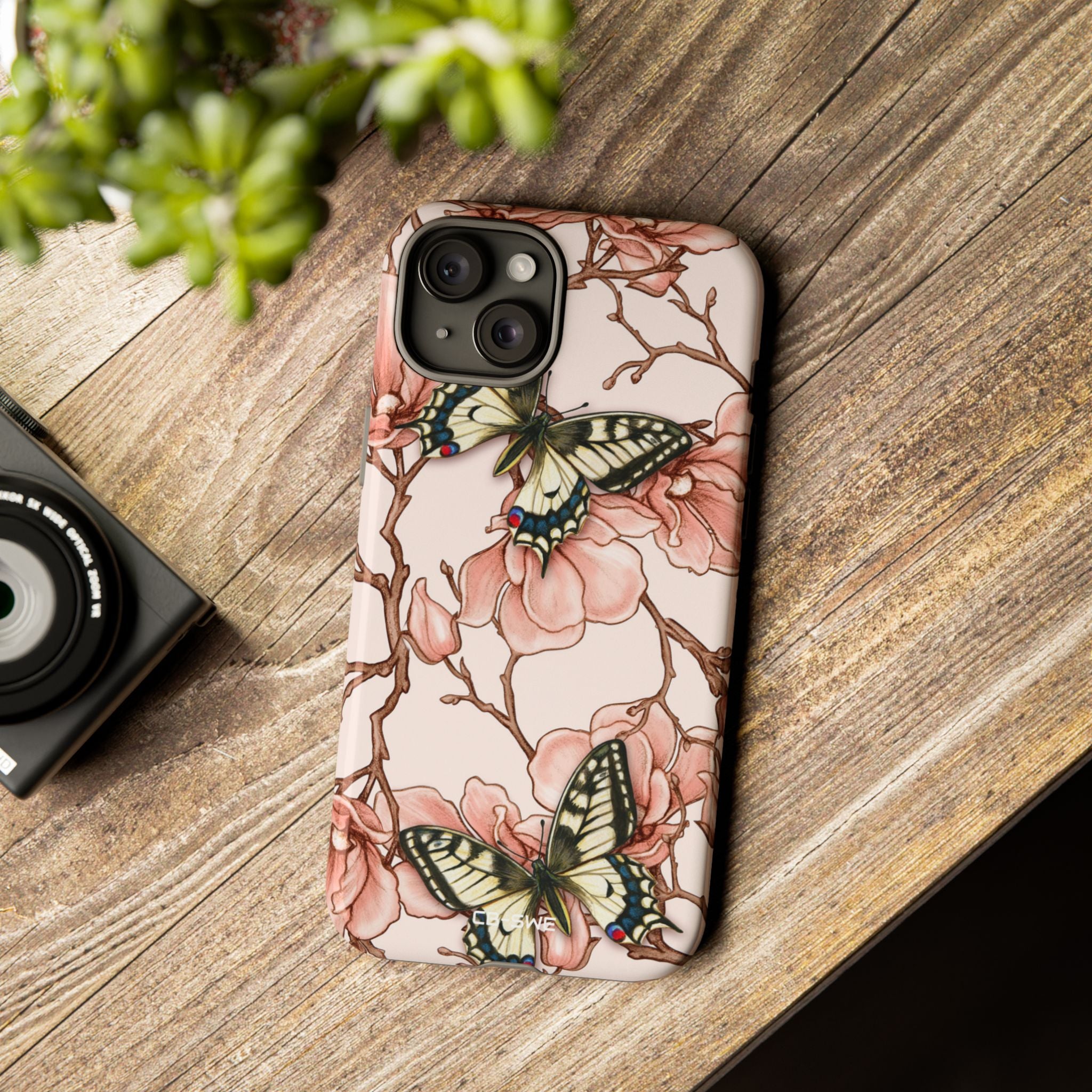 Butterflies and Magnolias Harmony - iPhone Case