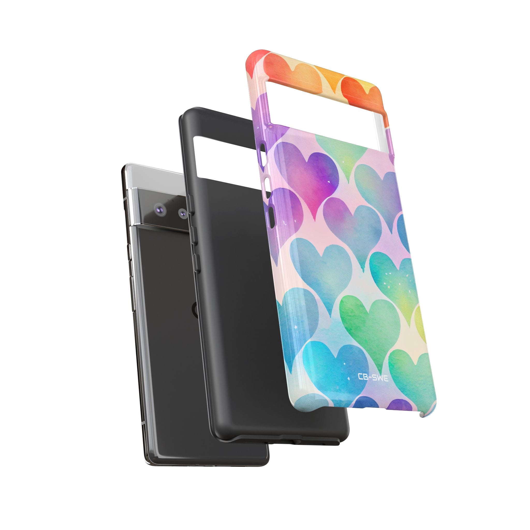 Watercolor Heart Symphony - Google Pixel Case