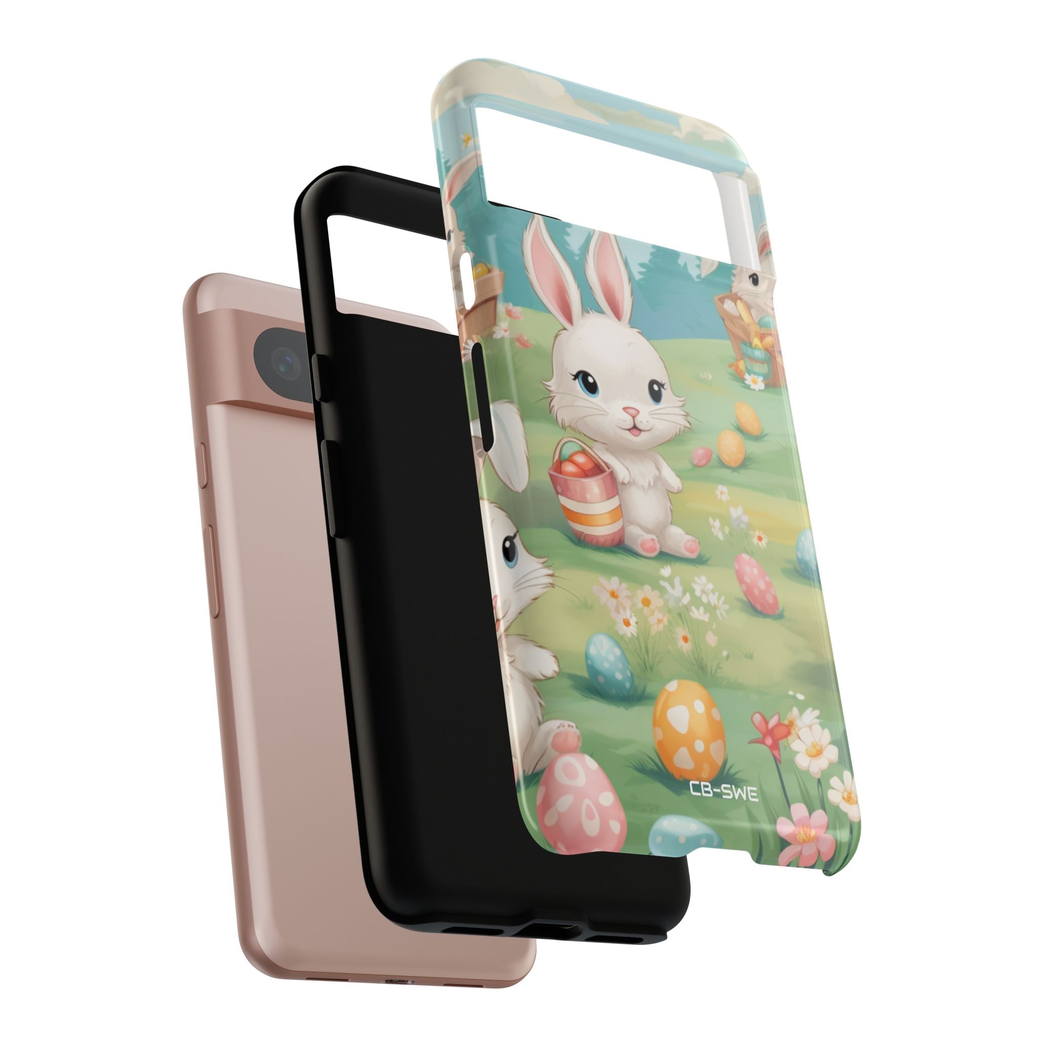 Bunnies Hunt Eggs - Google Pixel Case