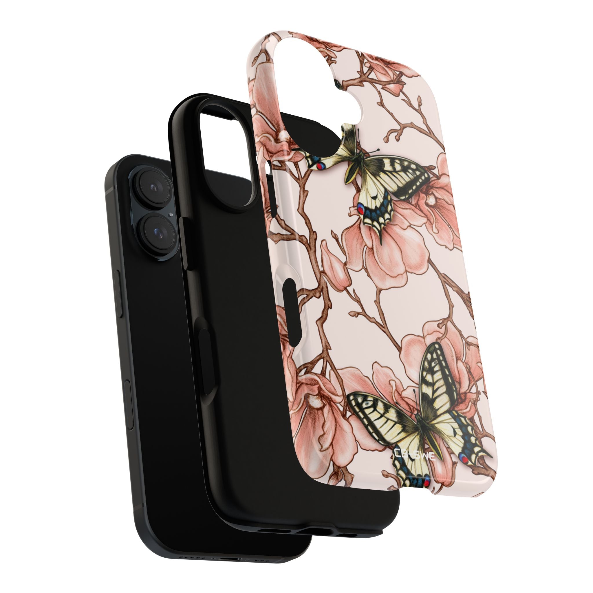 Butterflies and Magnolias Harmony - iPhone Case
