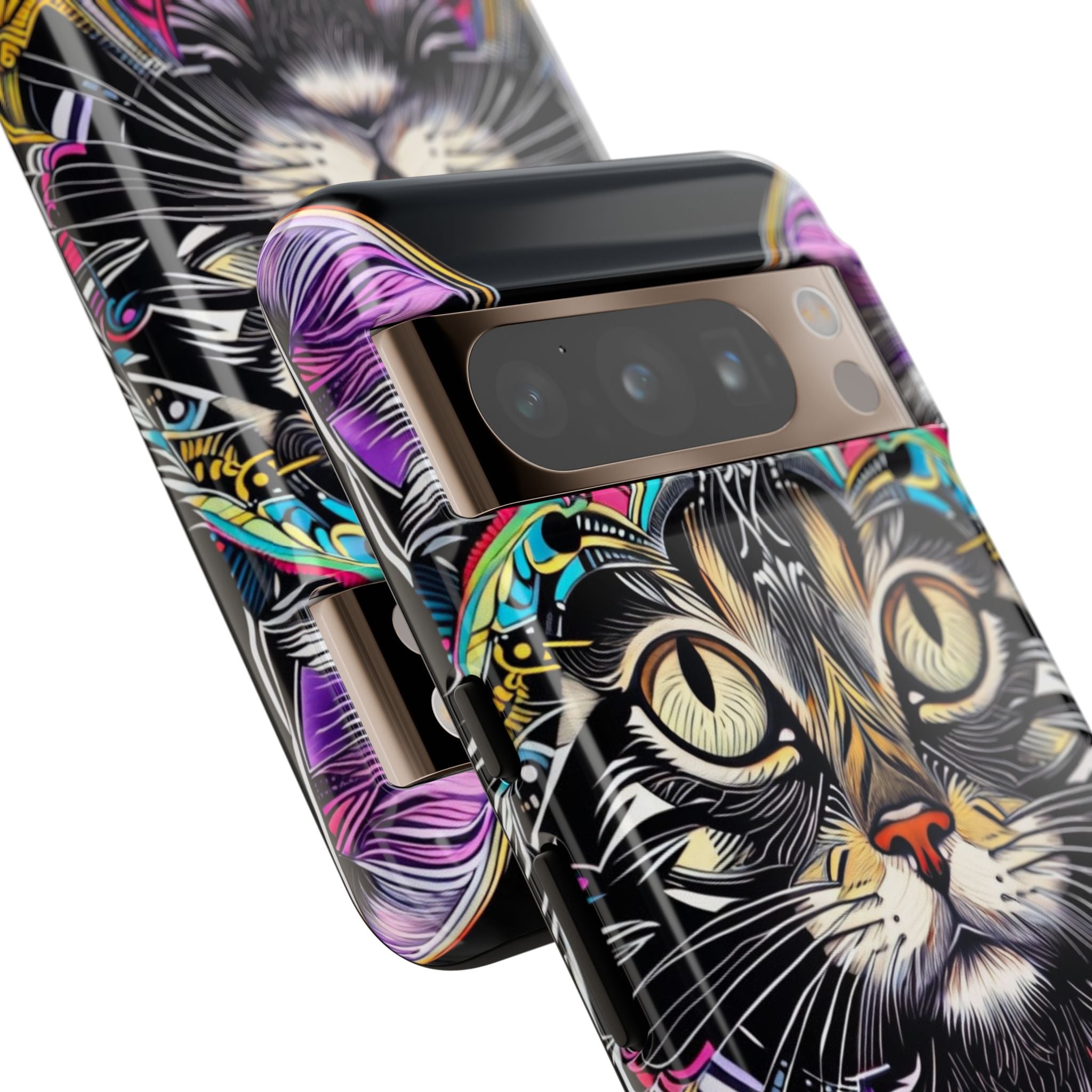 Psychedelic Cat Mirage - Google Pixel Case