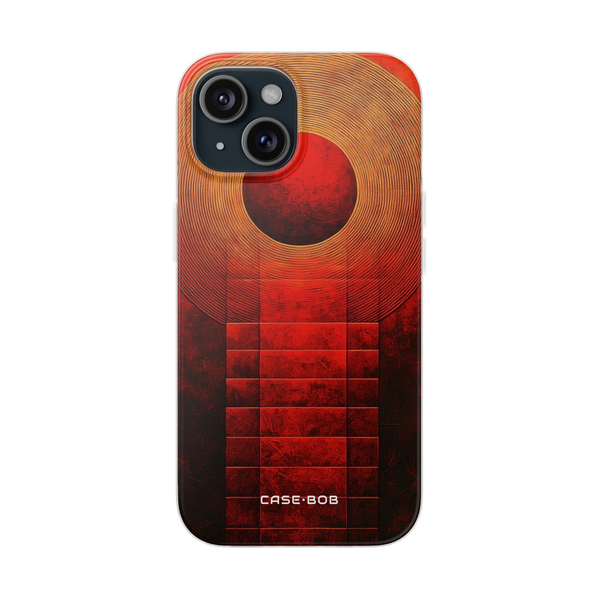 Crimson Orbit iPhone 15 Case - Soft