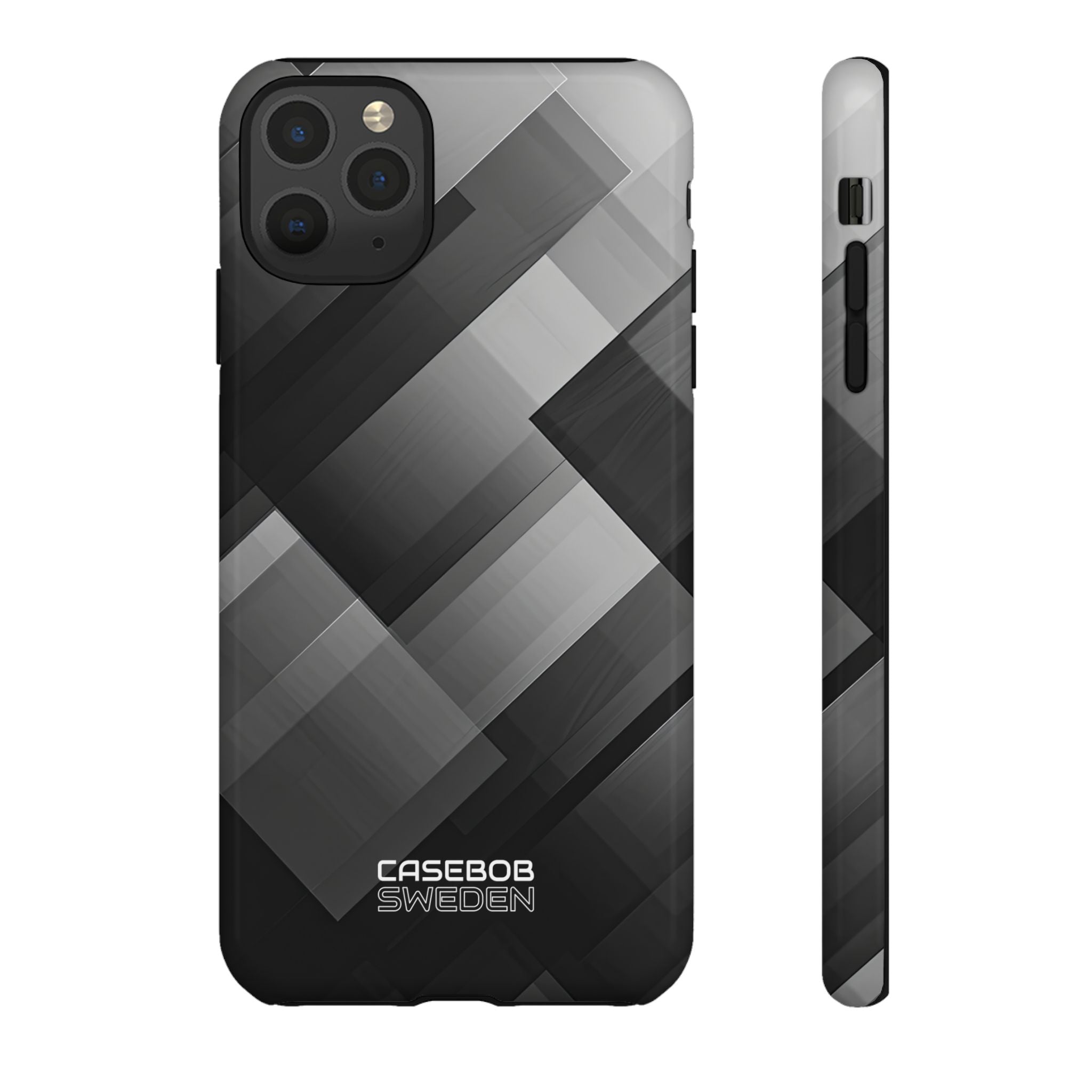 Grayscale Geometric Layers iPhone 11 - Tough
