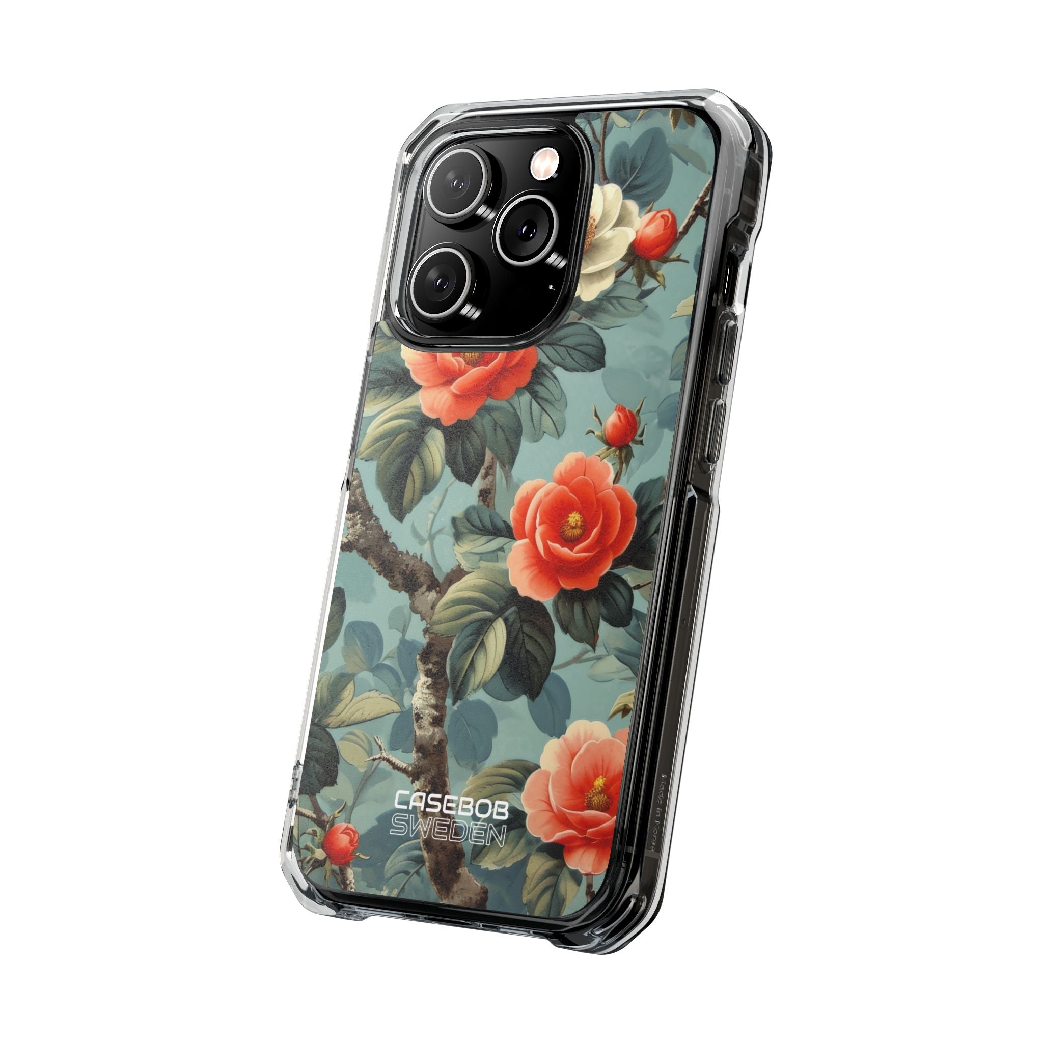 Coral Blossom Tapestry iPhone 14 - Impact Clear+