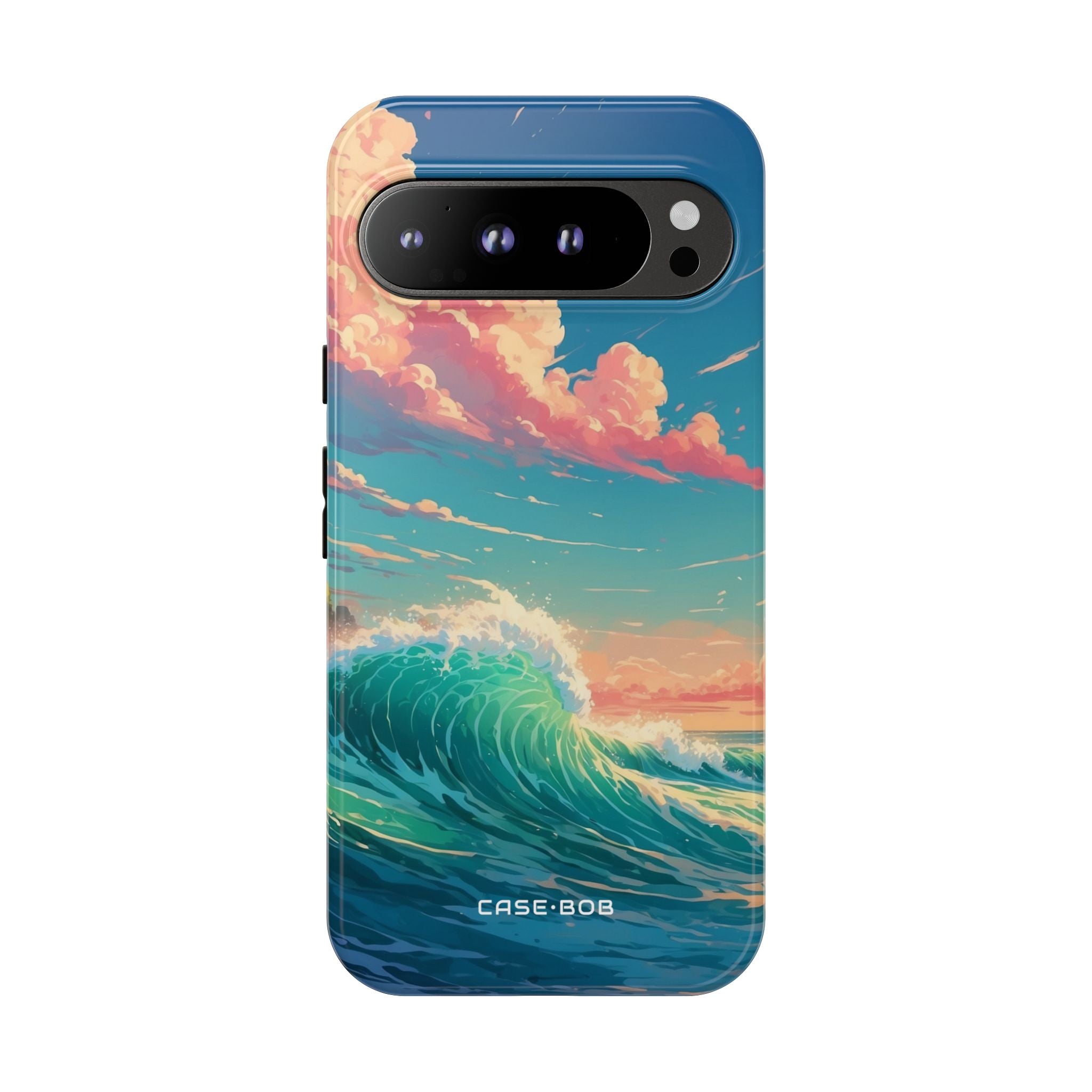 Turquoise Curl Google Pixel 9 Pro XL Case - Tough