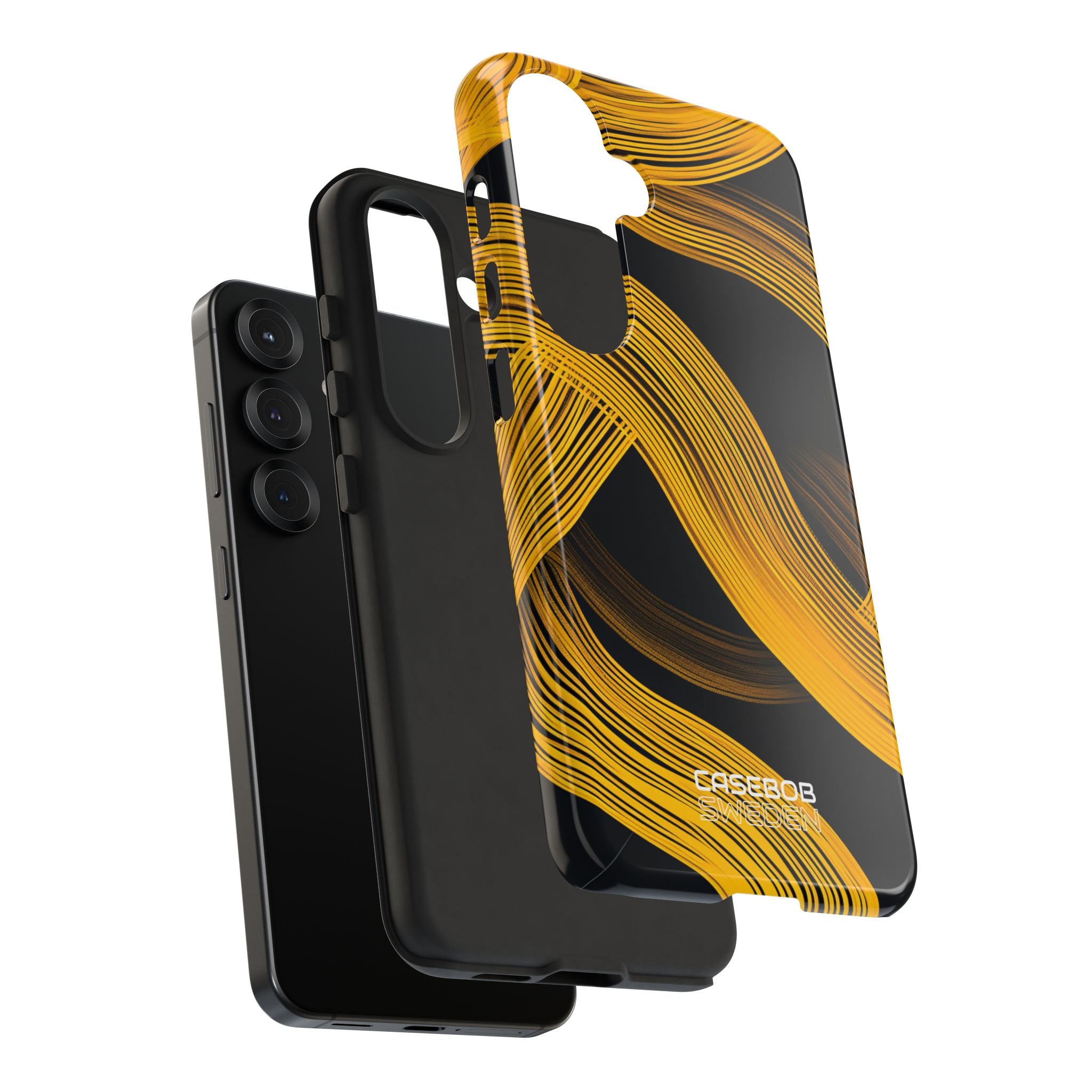 Gele Flow Lijnen Samsung S25 - Tough