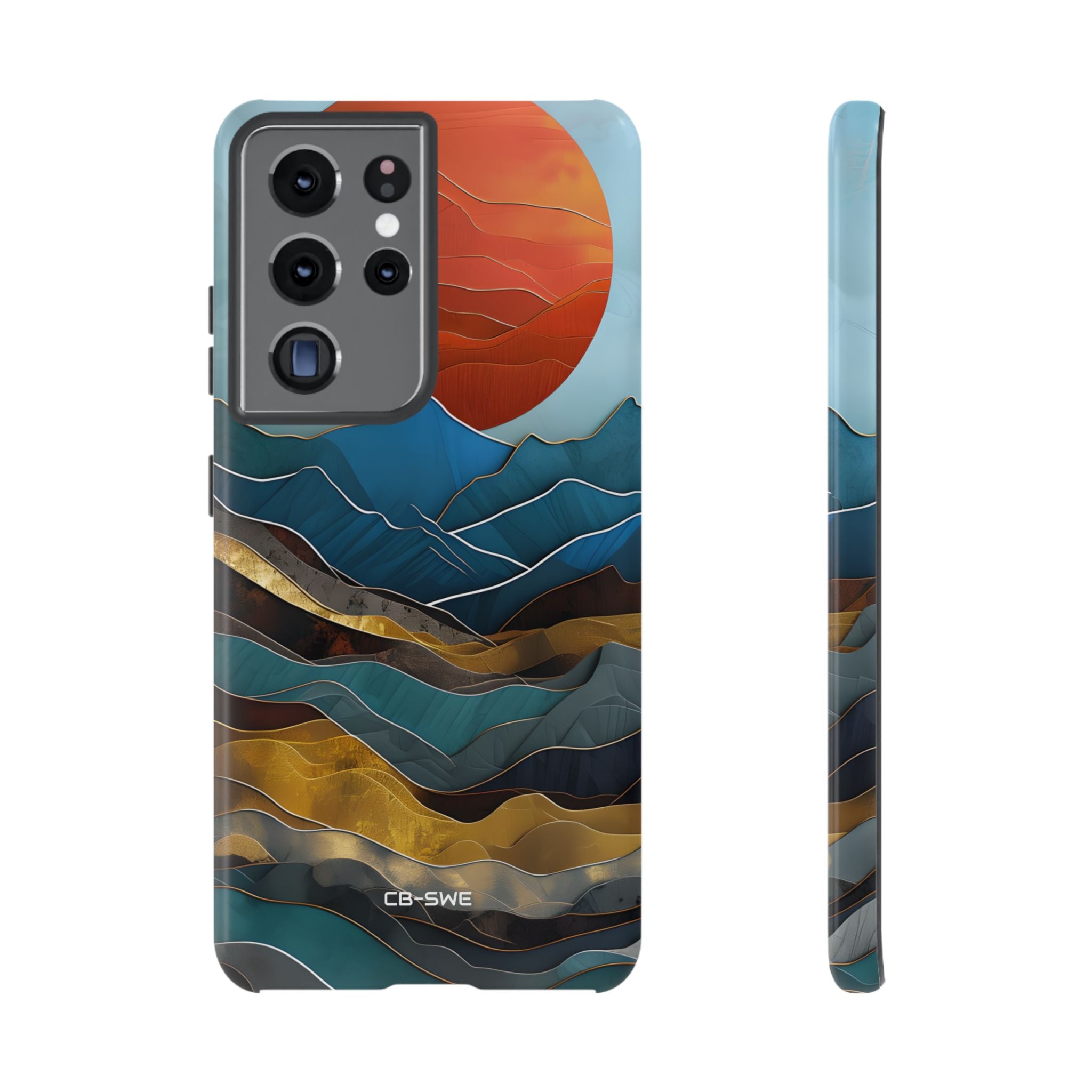 Sunset Geometry Waves - Samsung Case