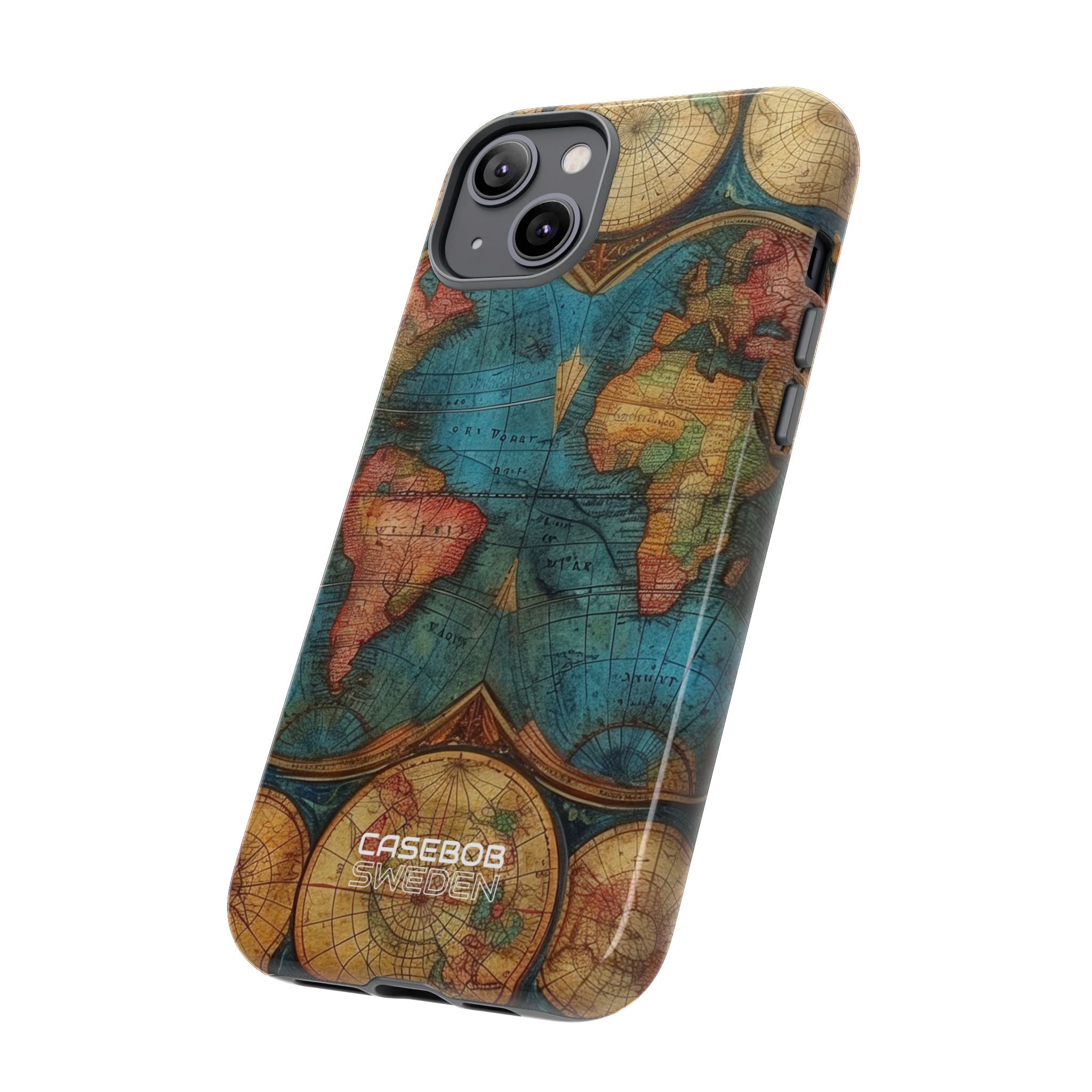 Vintage verdenskort iPhone 14 - Tough