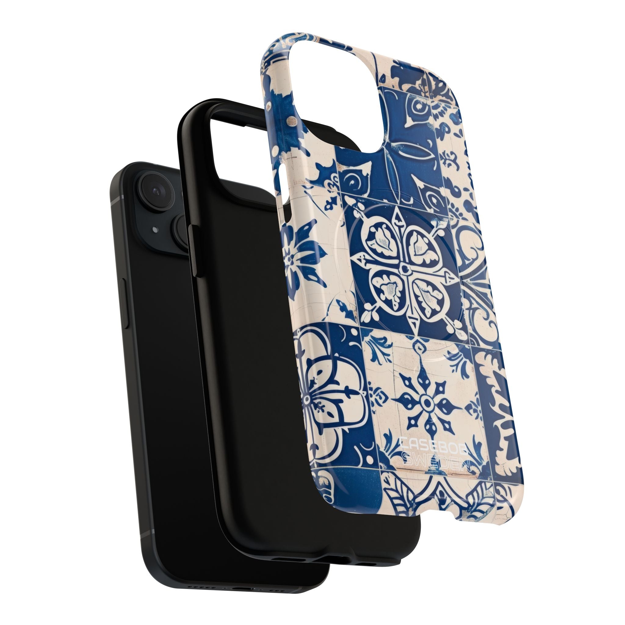 Ornate Blue Tiles iPhone 15 - Tough+