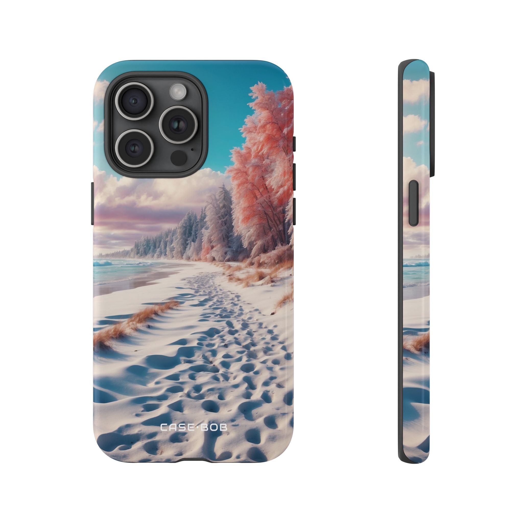 Snowy Footprints iPhone 15 Pro Max Case - Tough