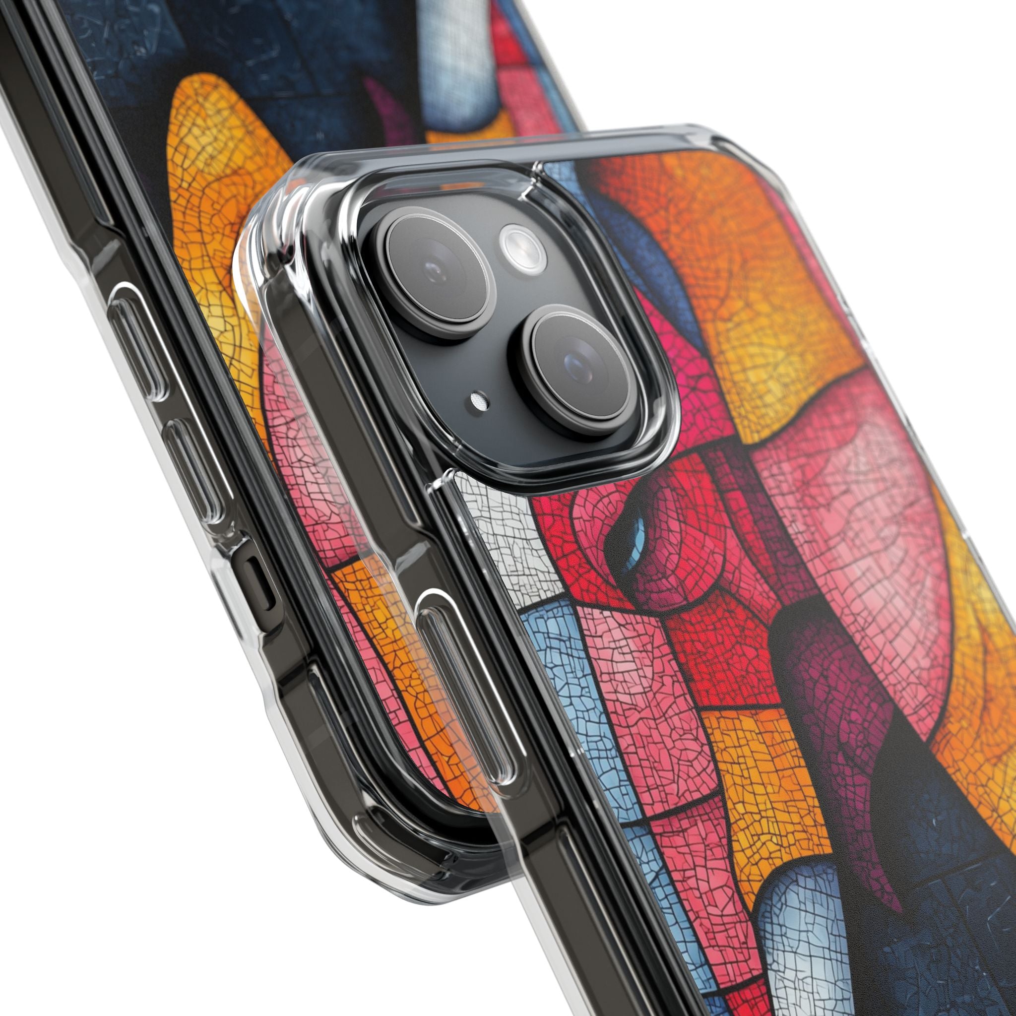 Mosaic Elephant Blue iPhone 15 Case - Impact