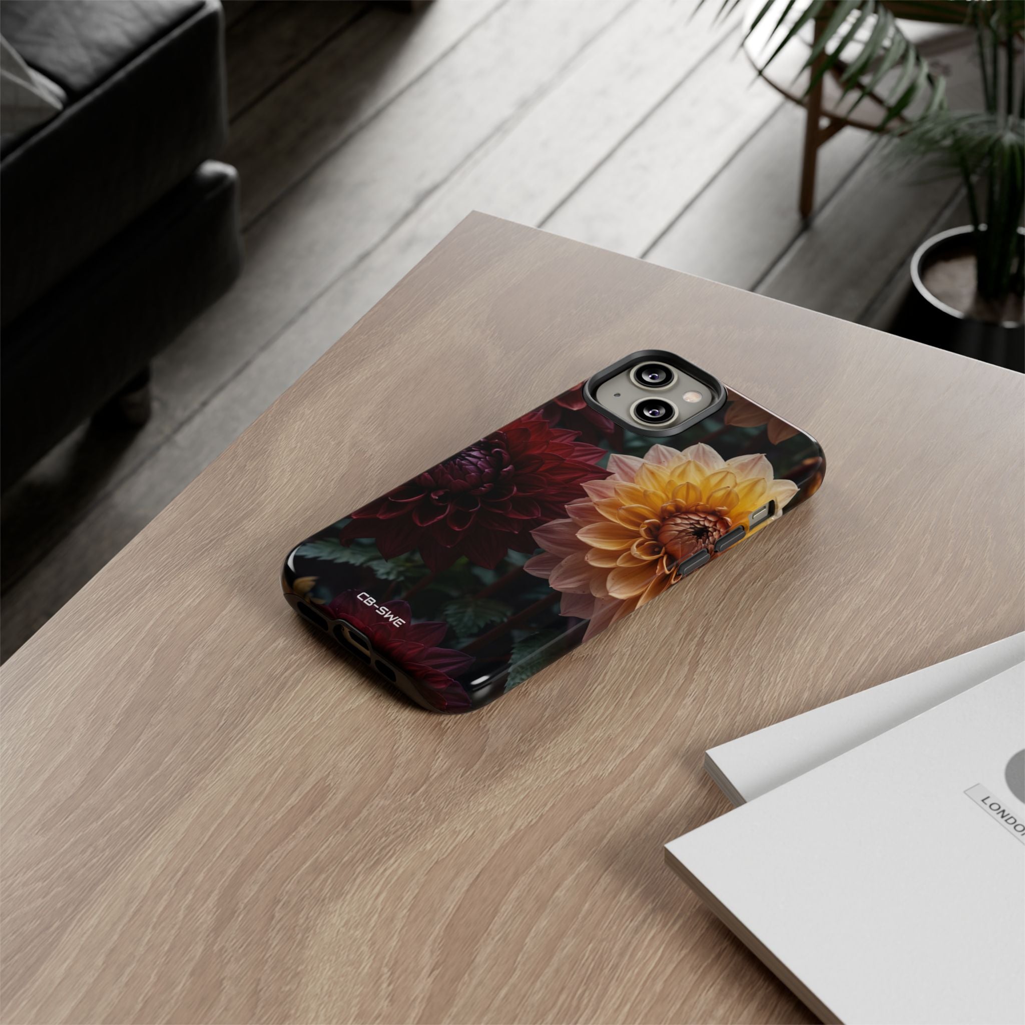 Dahlias Embrace Light - iPhone Case