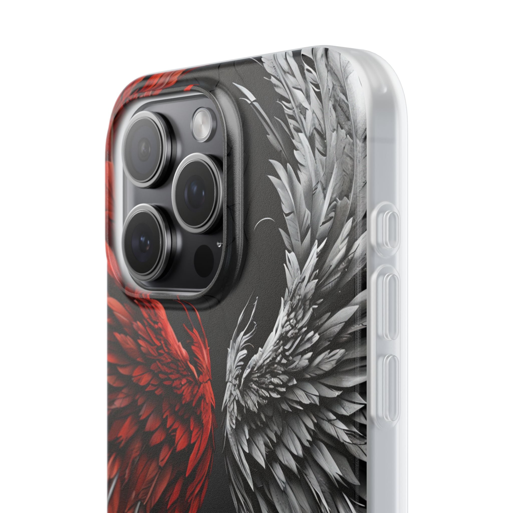 Crimson White Wings iPhone 15 Pro Max Case - Soft