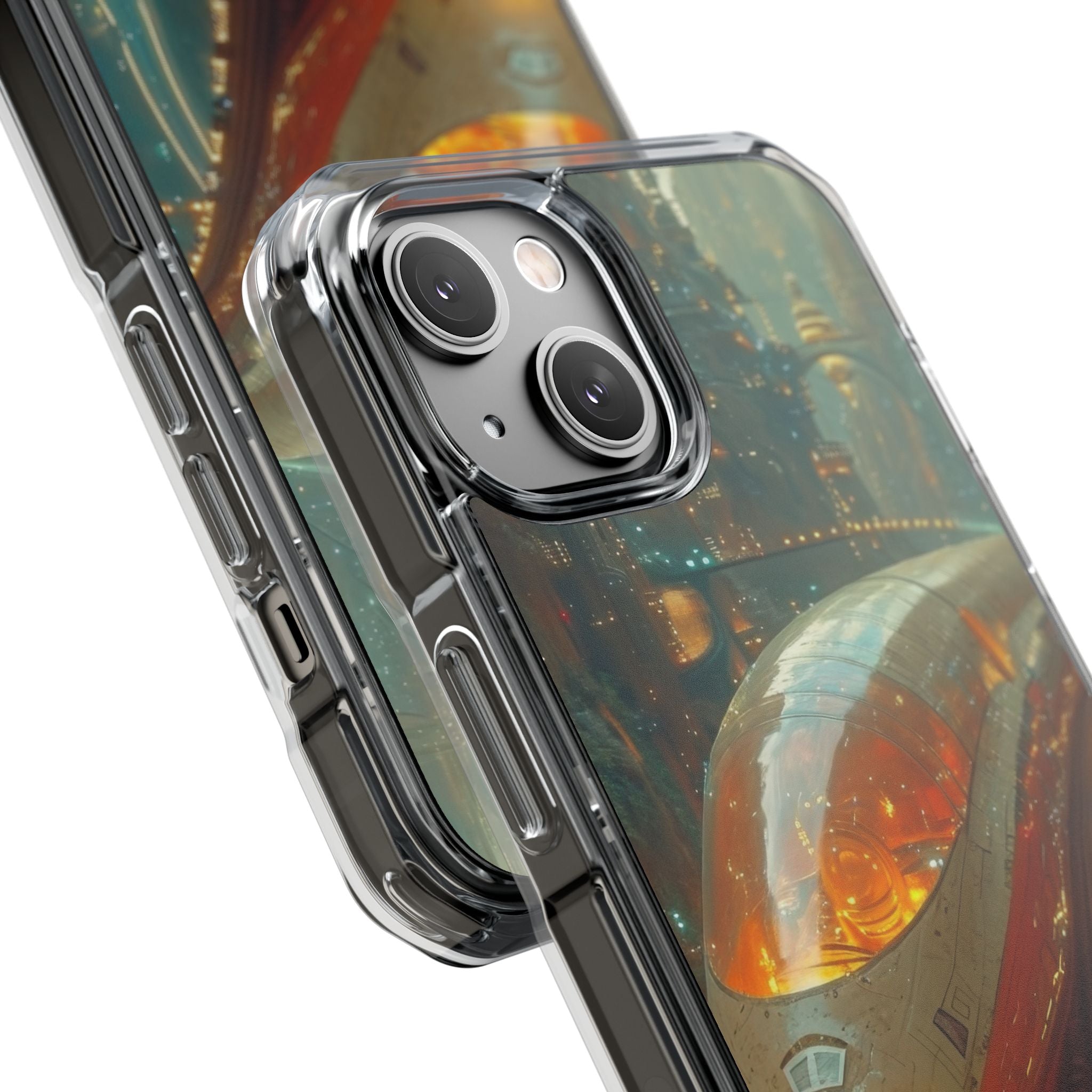 Futuristic Train Odyssey iPhone 14 - Impact Clear+