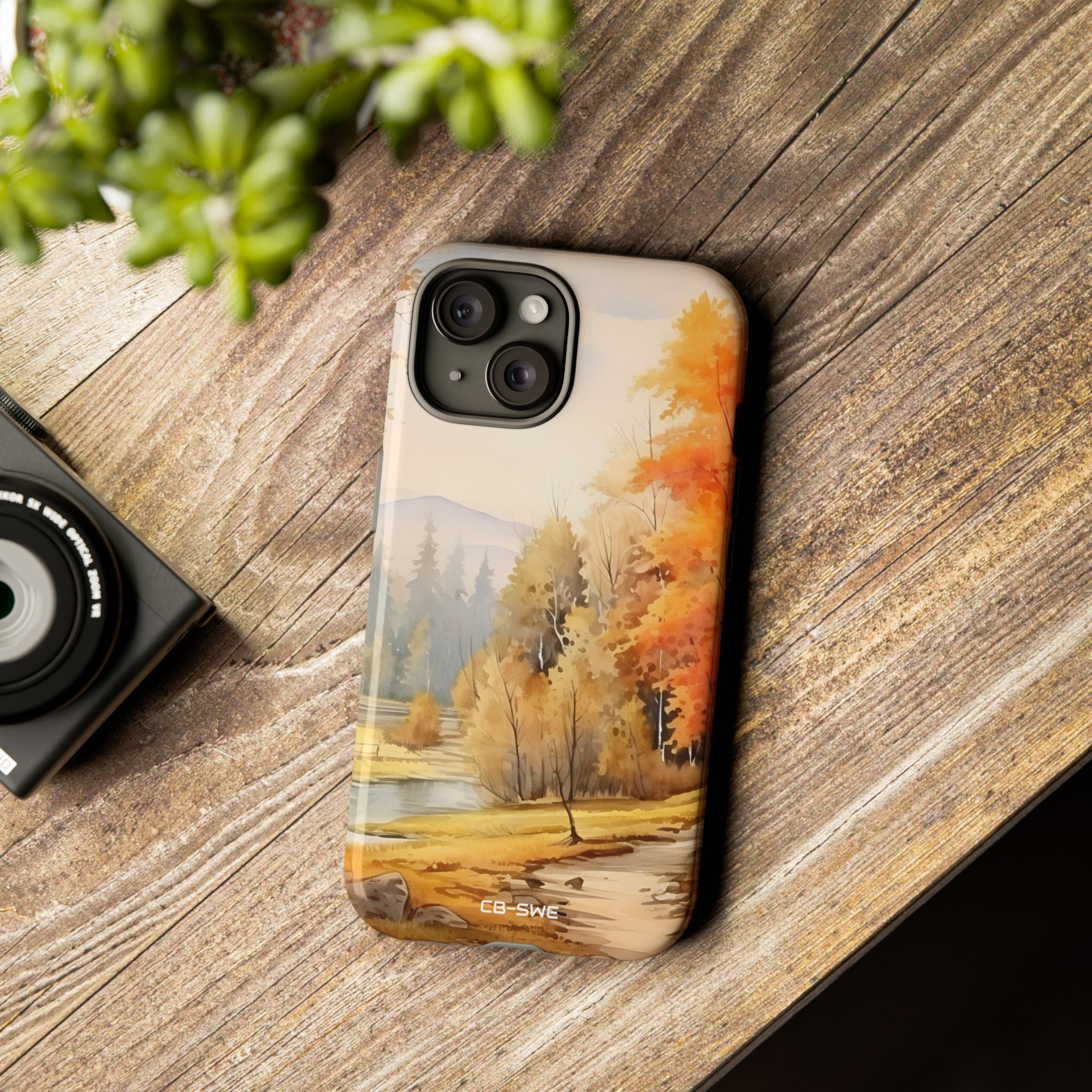 Golden Leaves Drift - iPhone Case