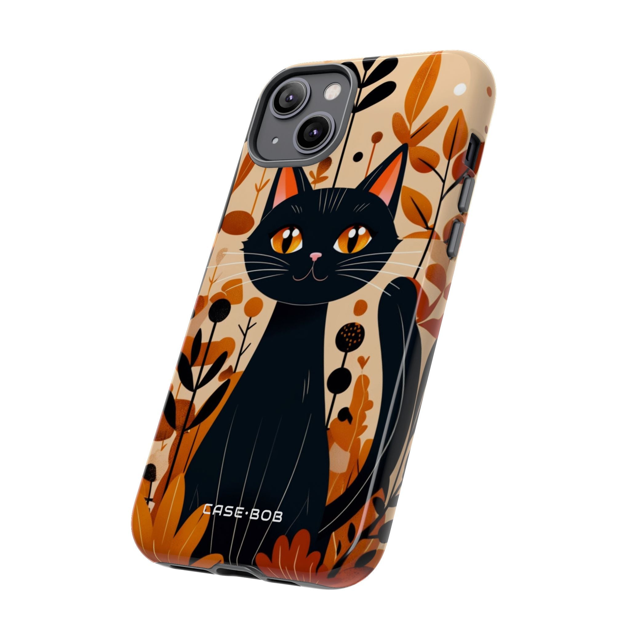 Black Cat Glow iPhone 14 Plus Case - Tough